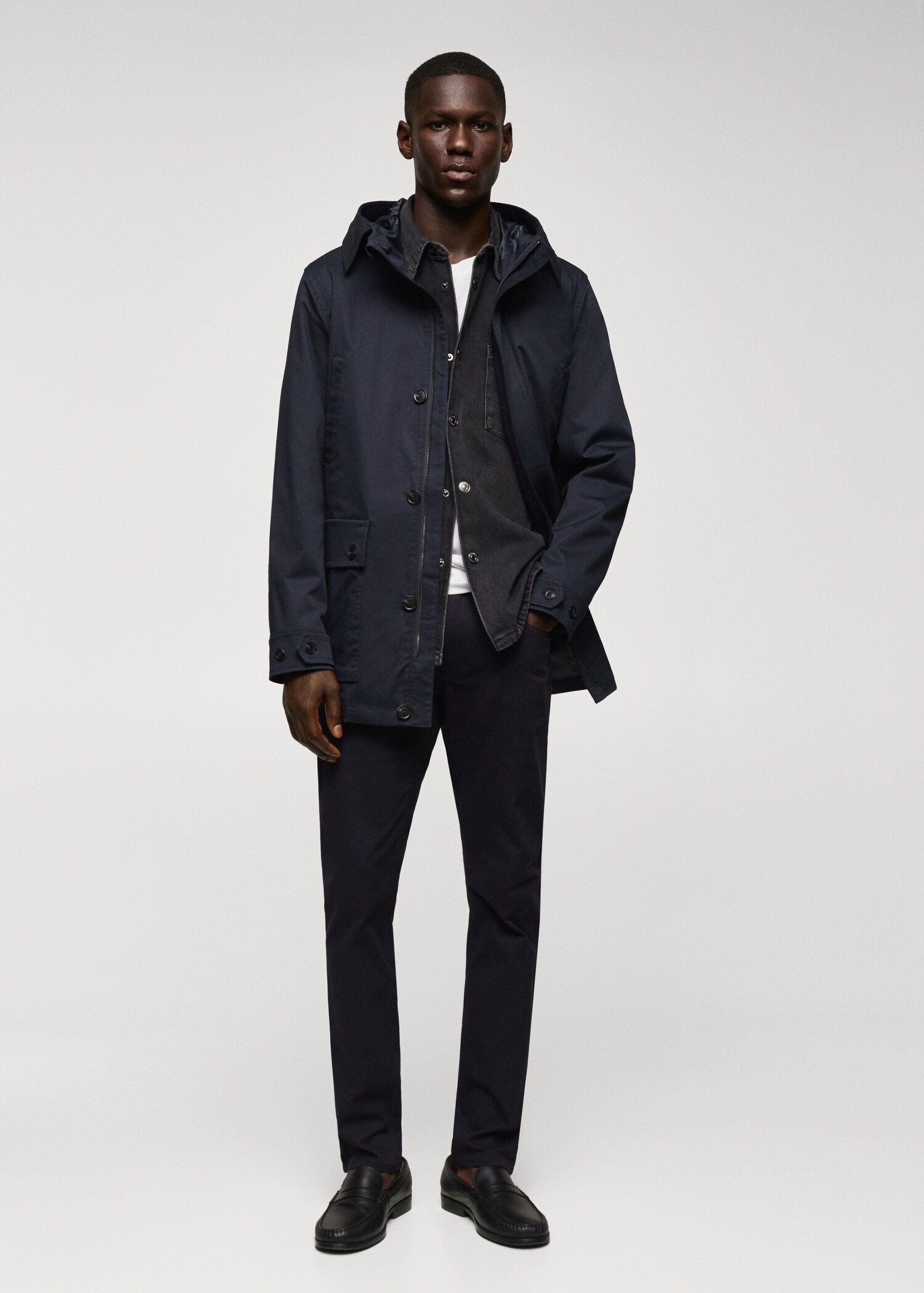 Hooded parka with pocket - General plane