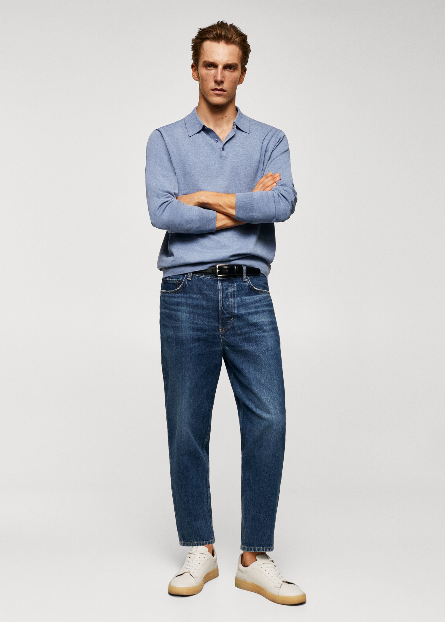Jeans tapered loose cropped - Plano general