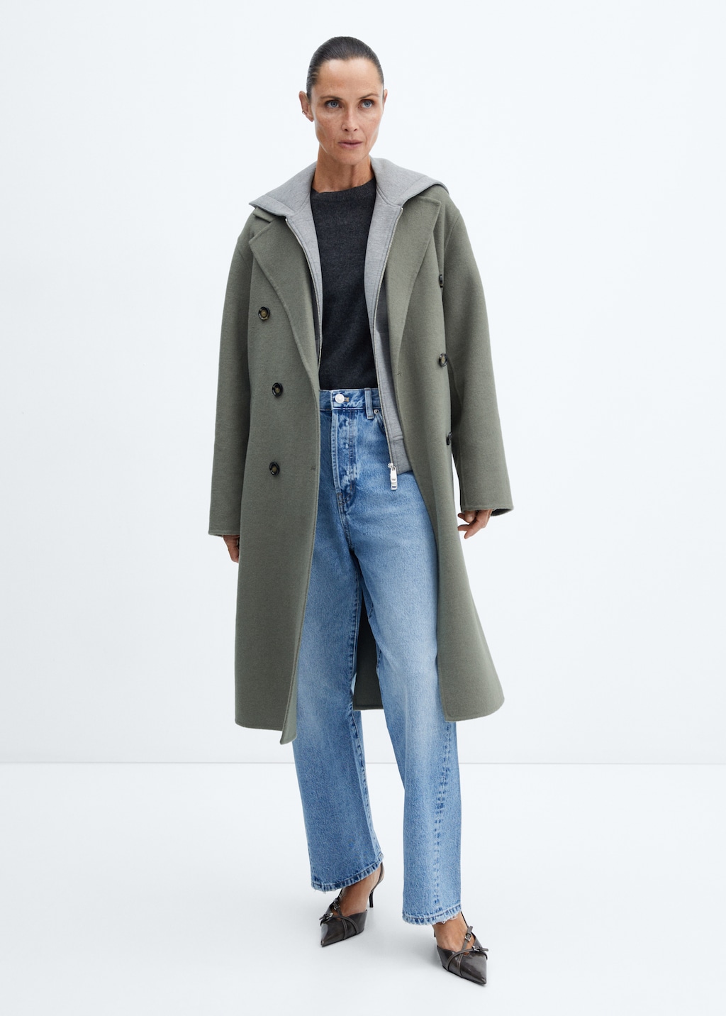 Handmade oversized wool coat - Women | MANGO China