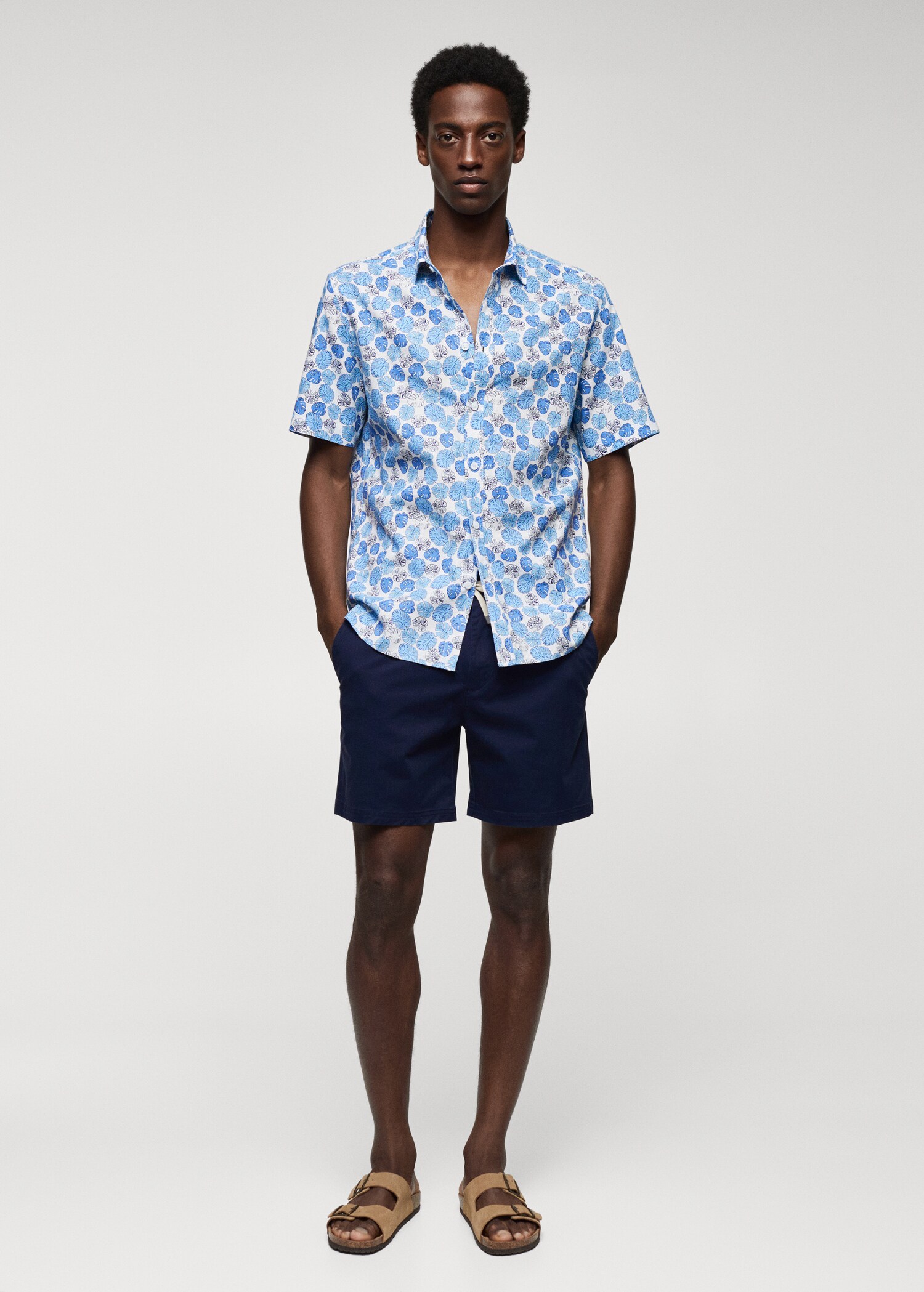Chemise coton lin imprimée - Plan général