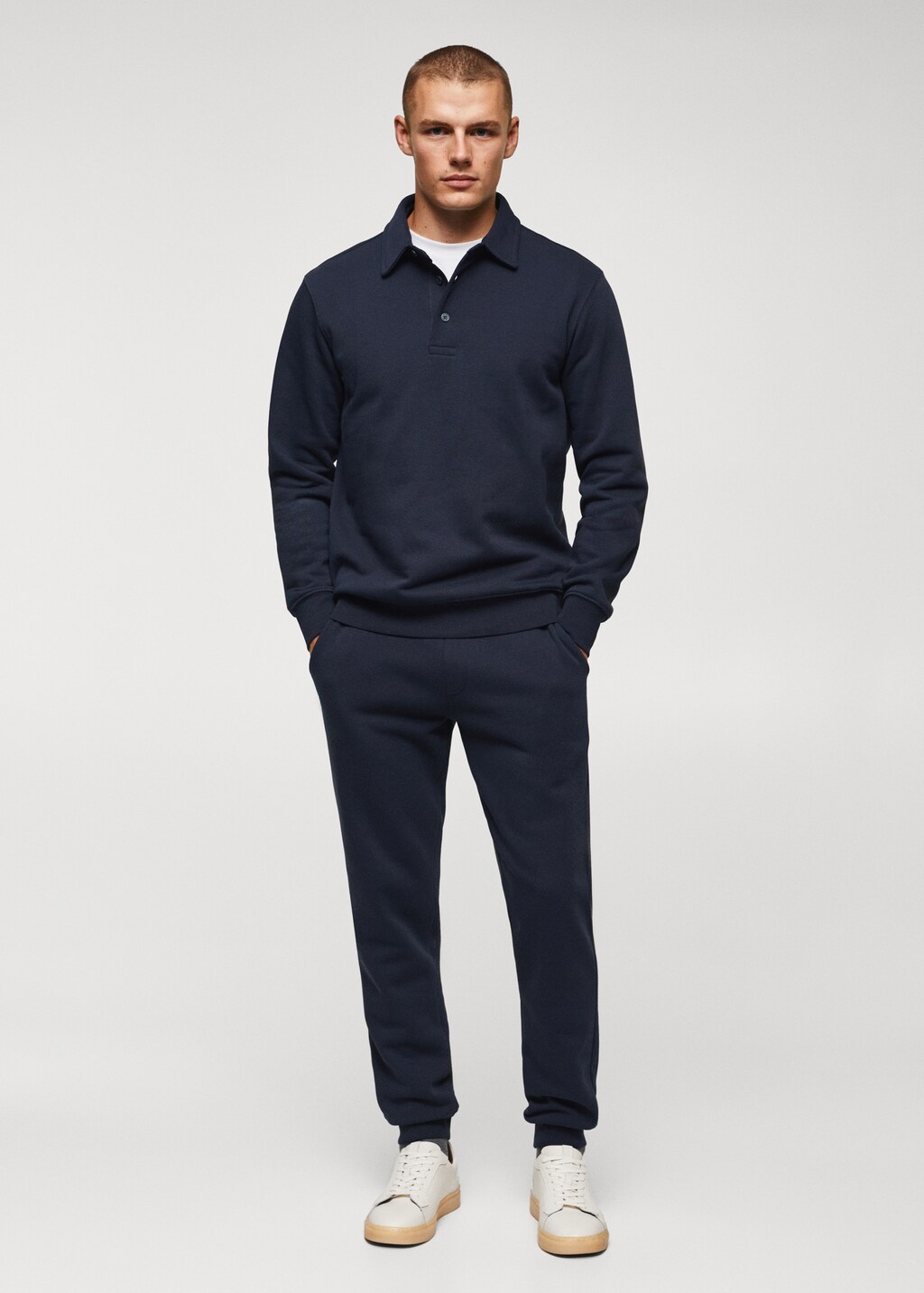 COTTON POLO SWEATSHIRT