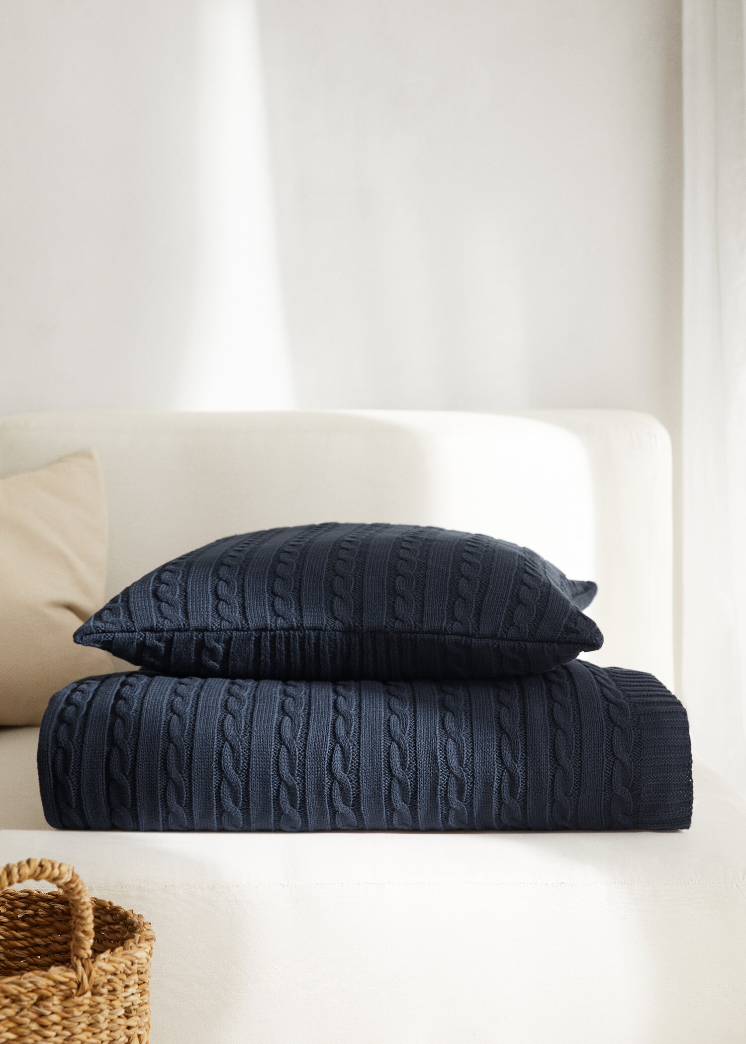 Braided-design blanket 130x180cm - General plane