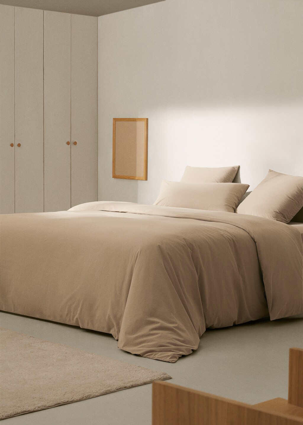 Washed cotton duvet cover superking bed