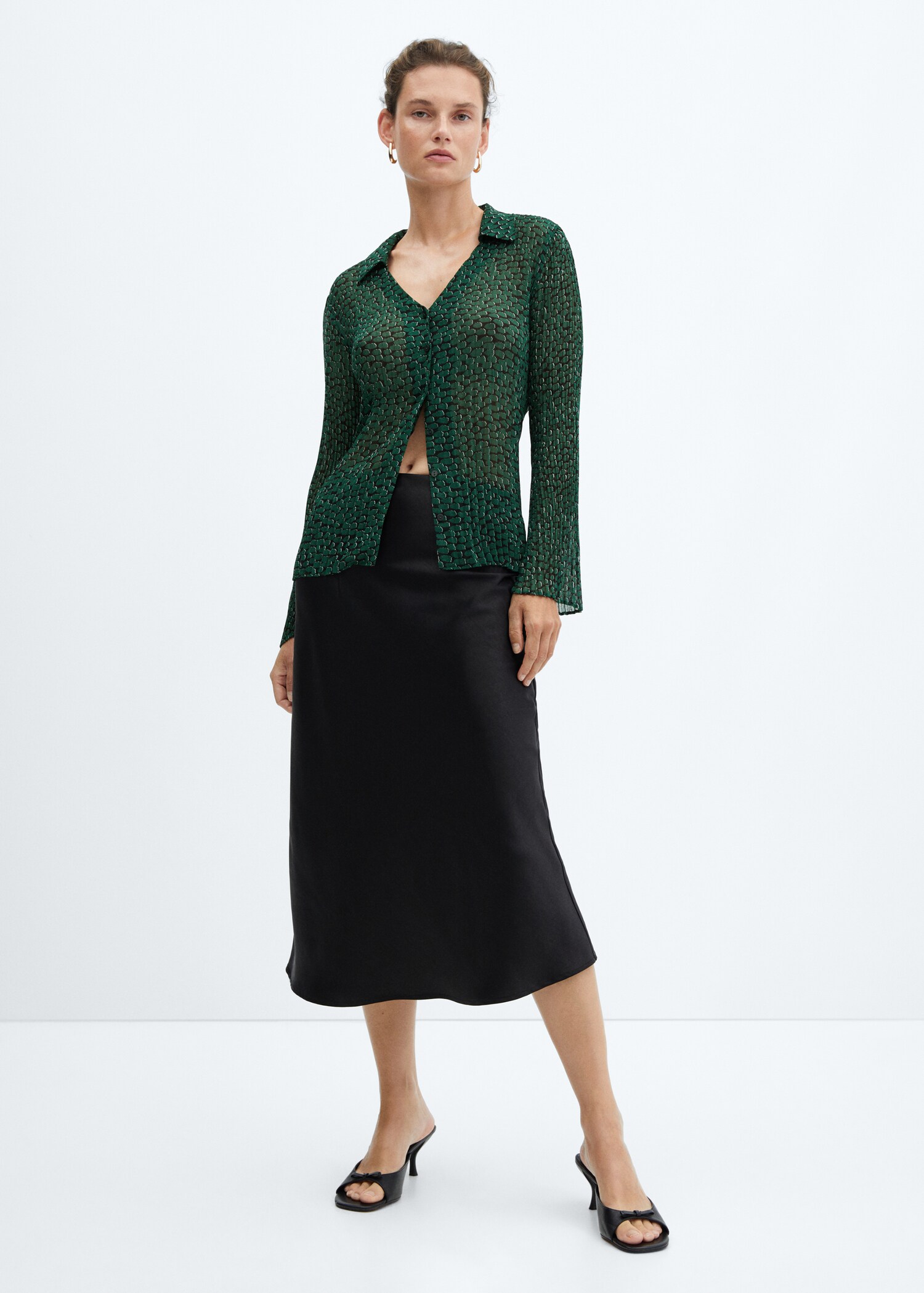 Printed flowy shirt - General plane