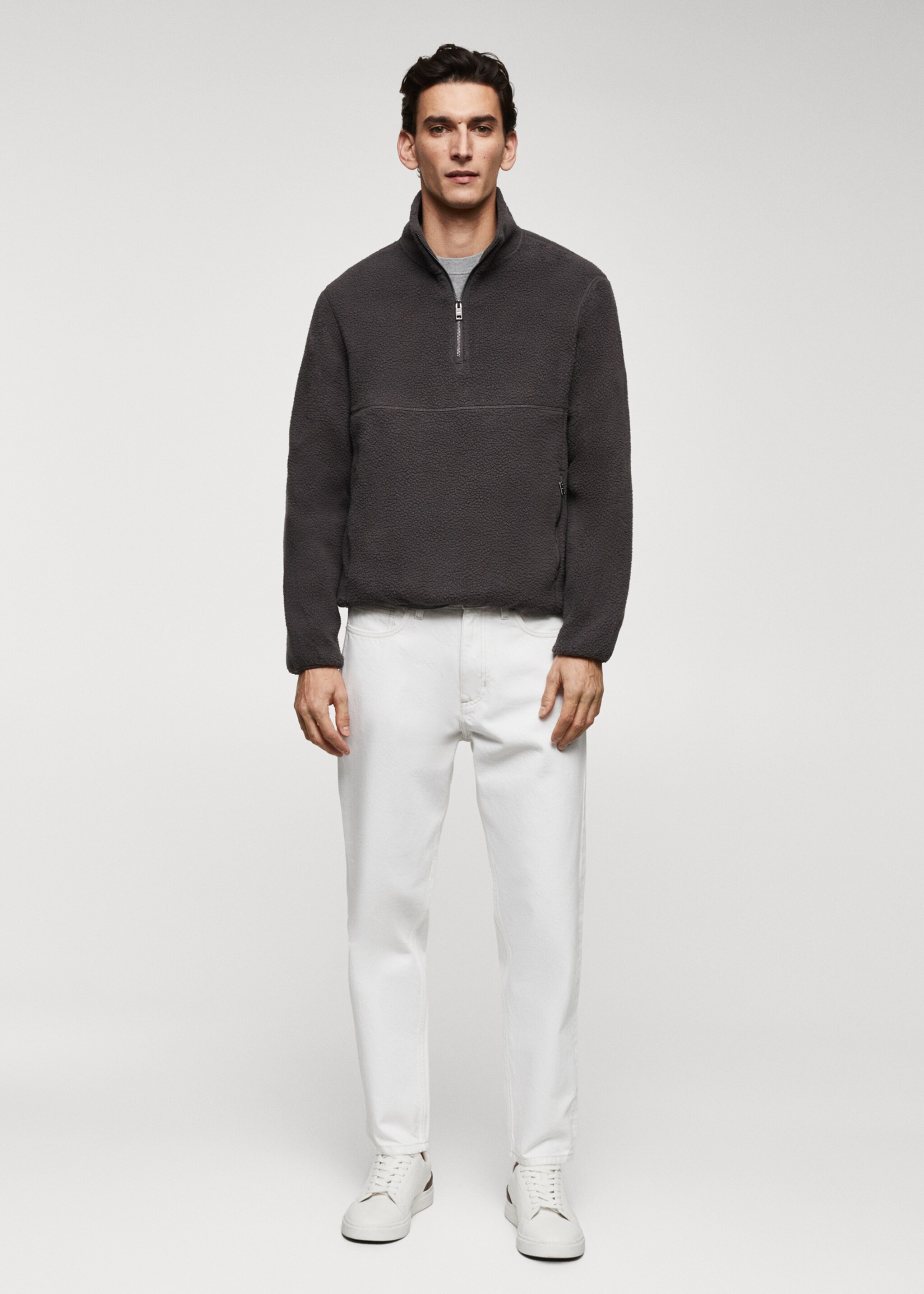 Sudadera polar cuello cremallera - Plano general