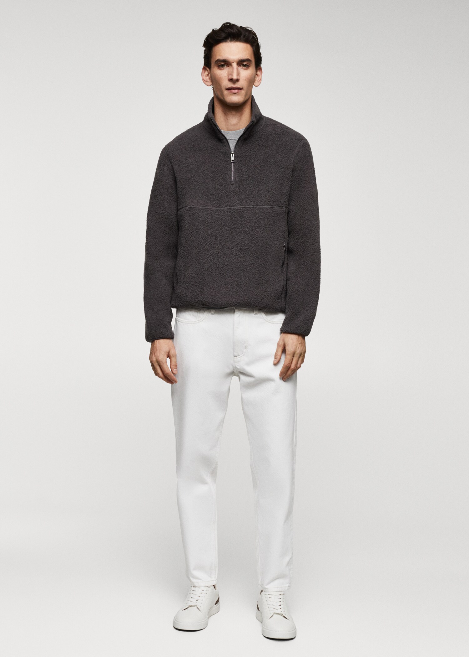 Sudadera polar cuello cremallera - Plano general