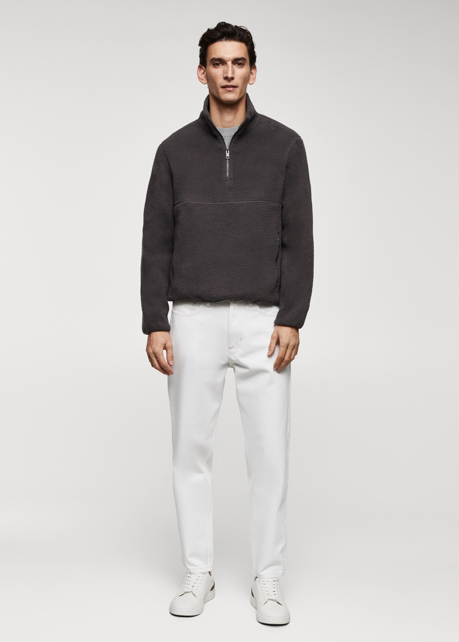 Zip-neck fleece sweatshirt - General plane