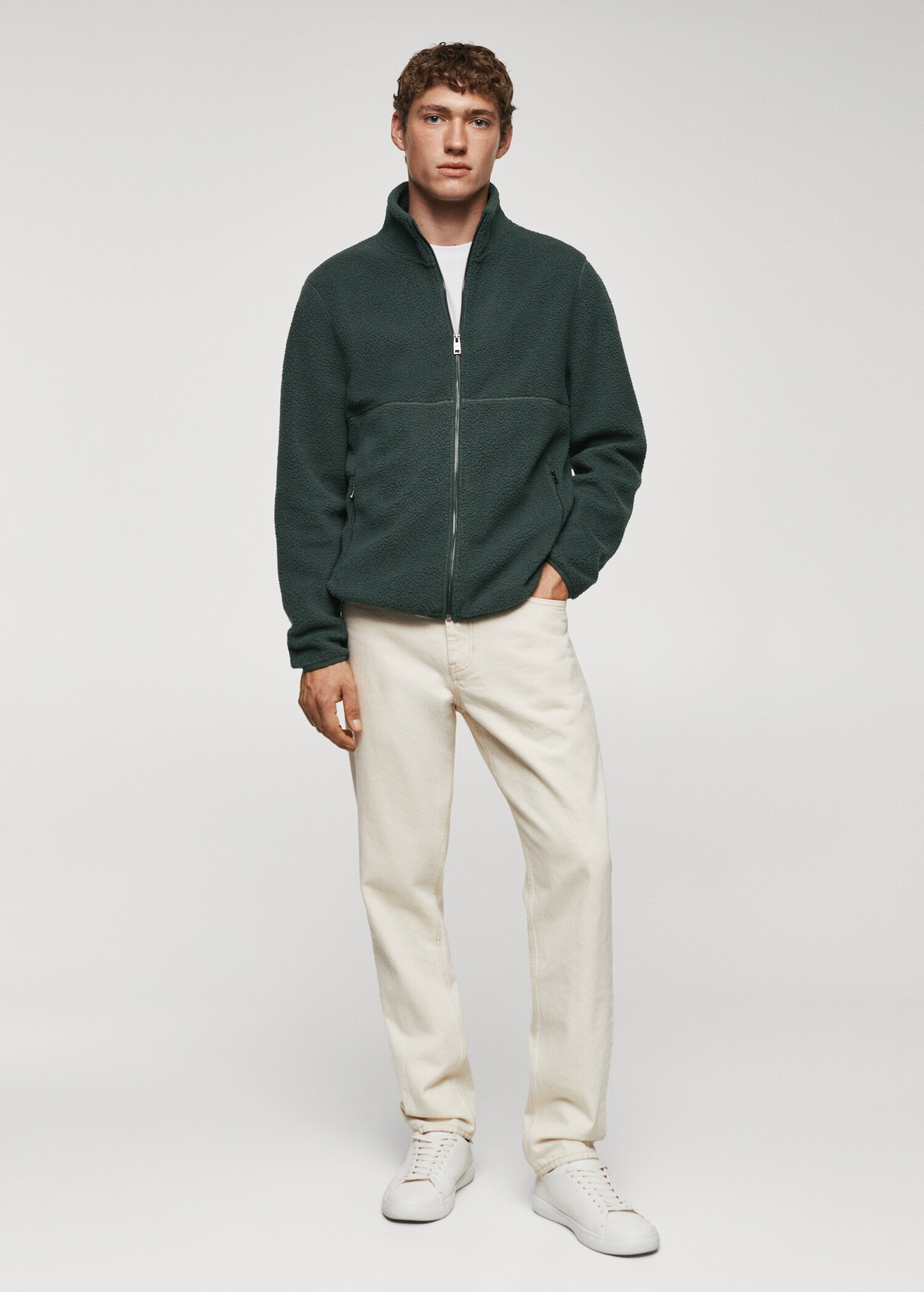 Sweat-shirt polaire col zippé - Plan général