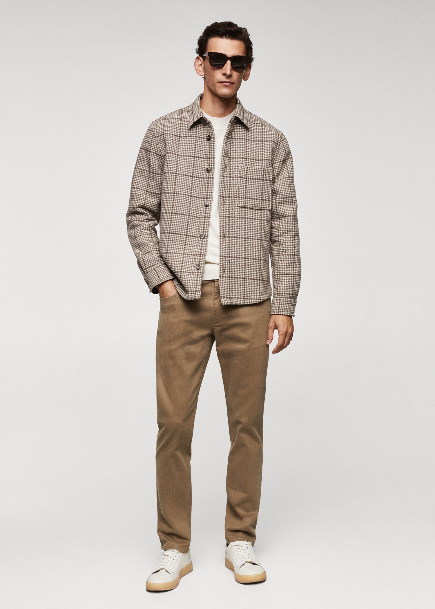 Pantalon slim-fit coton élastique - Plan général