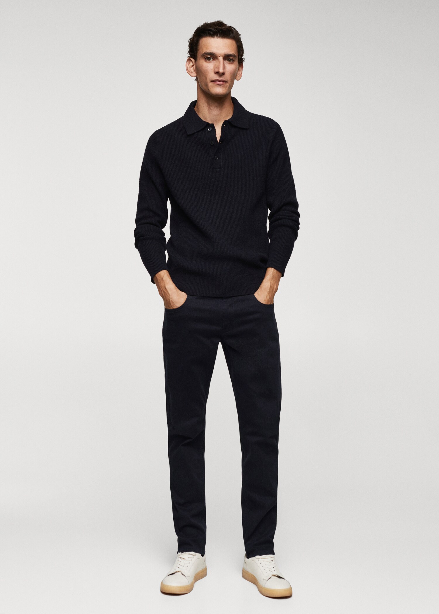 Pantalon slim-fit coton élastique - Plan général