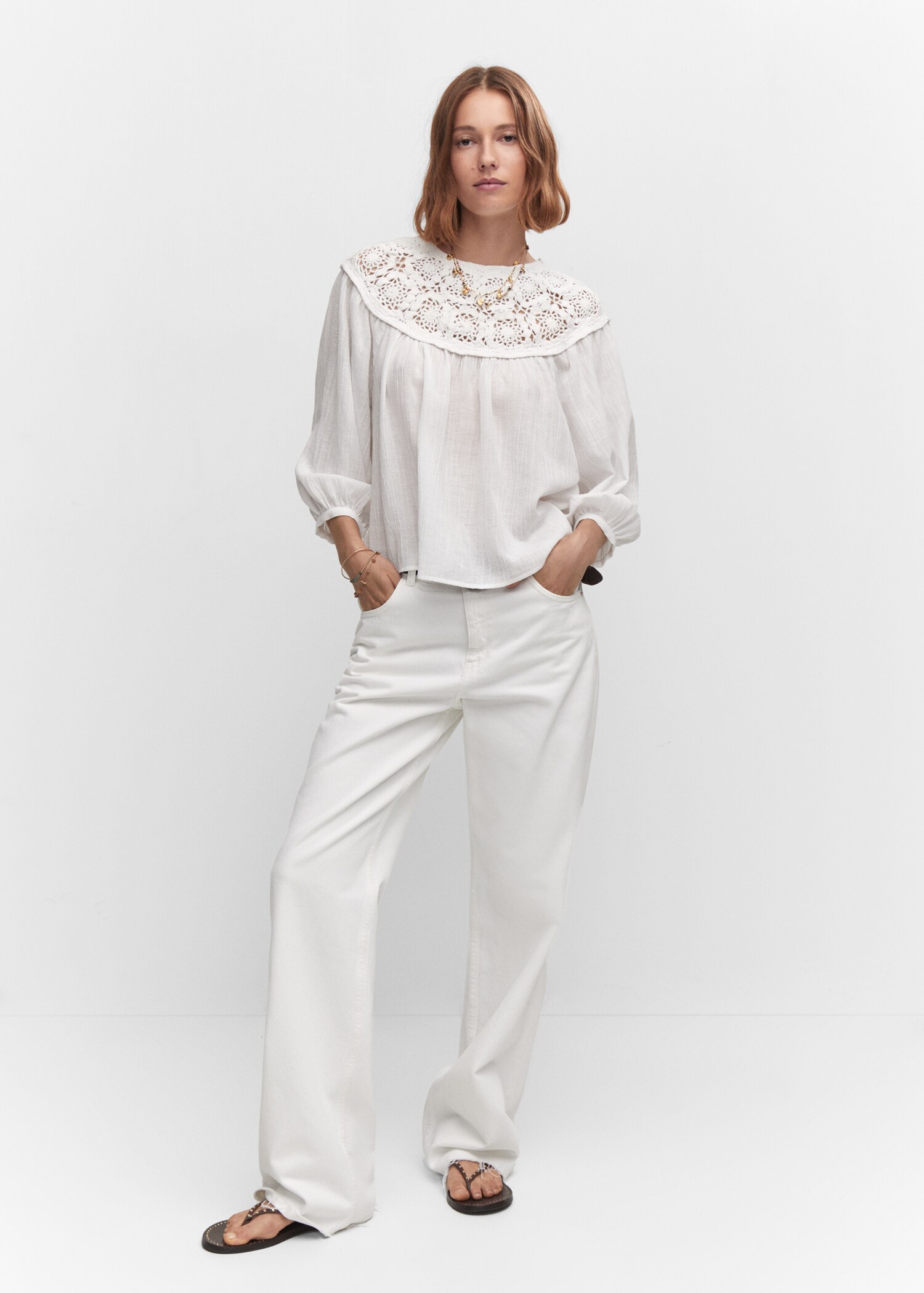 Blouse empiècement crochet - Plan général