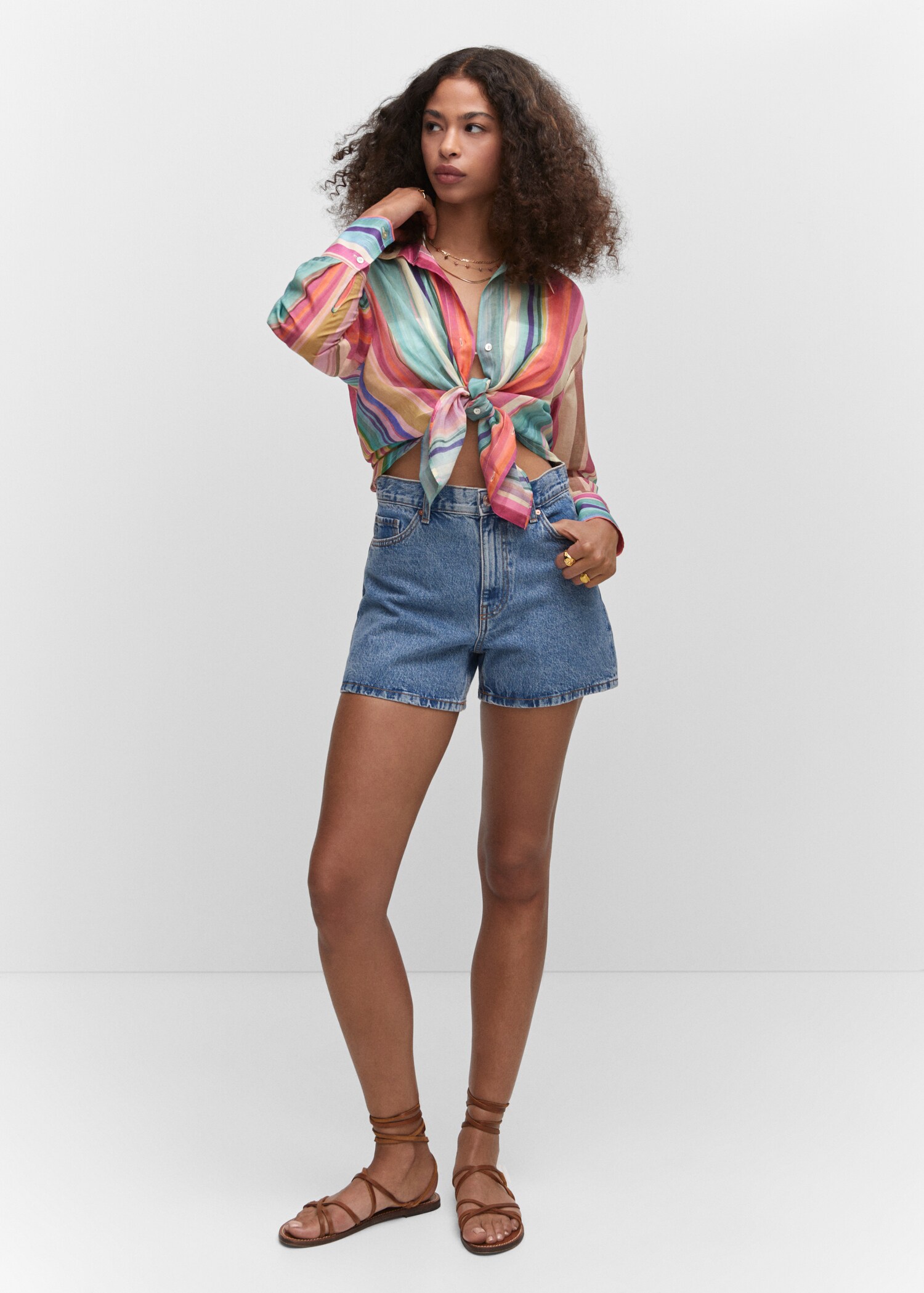 Chemise rayée multicolore - Plan général