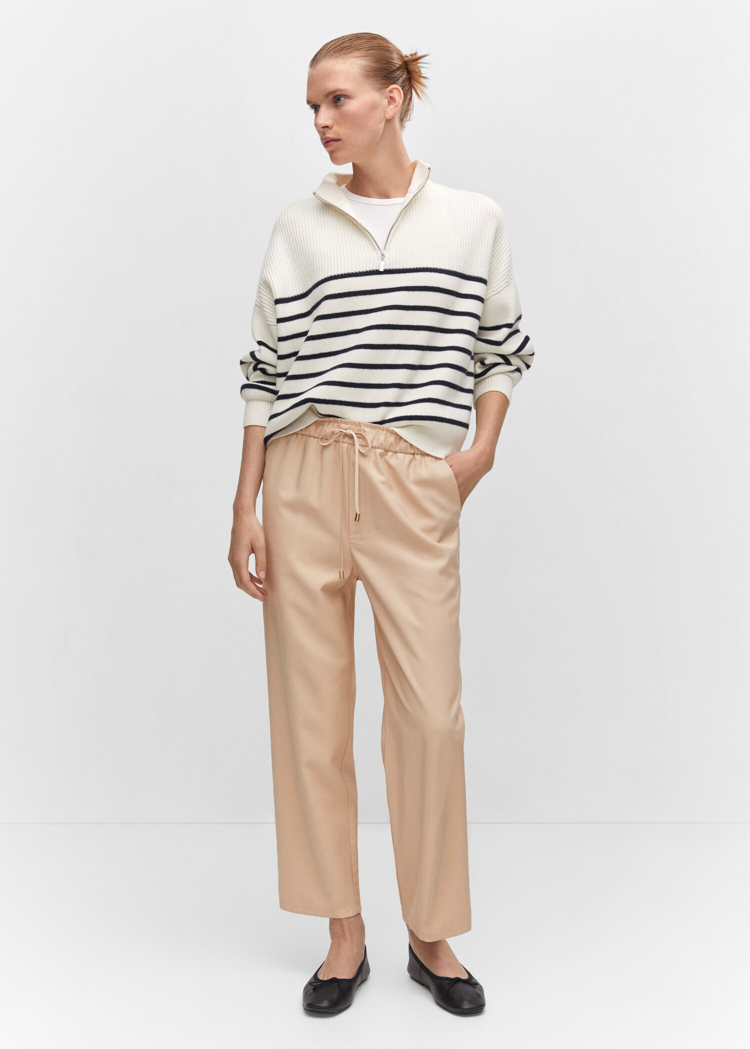 Pantalon droit fluide nœud - Plan général