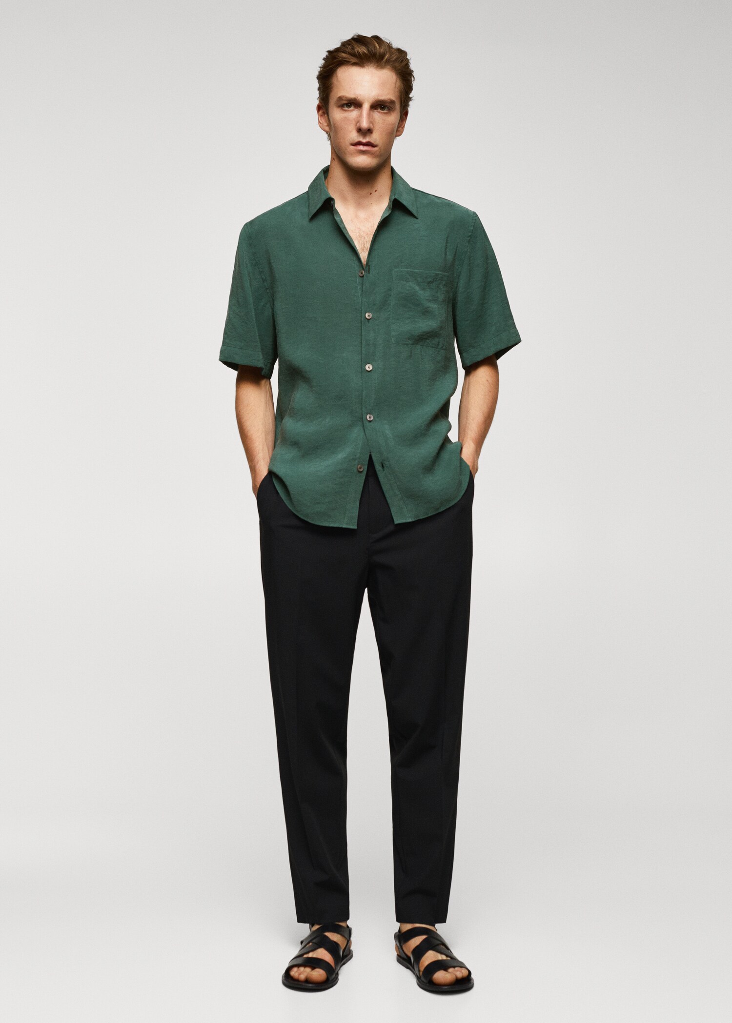 Camisa regular fit manga corta - Plano general