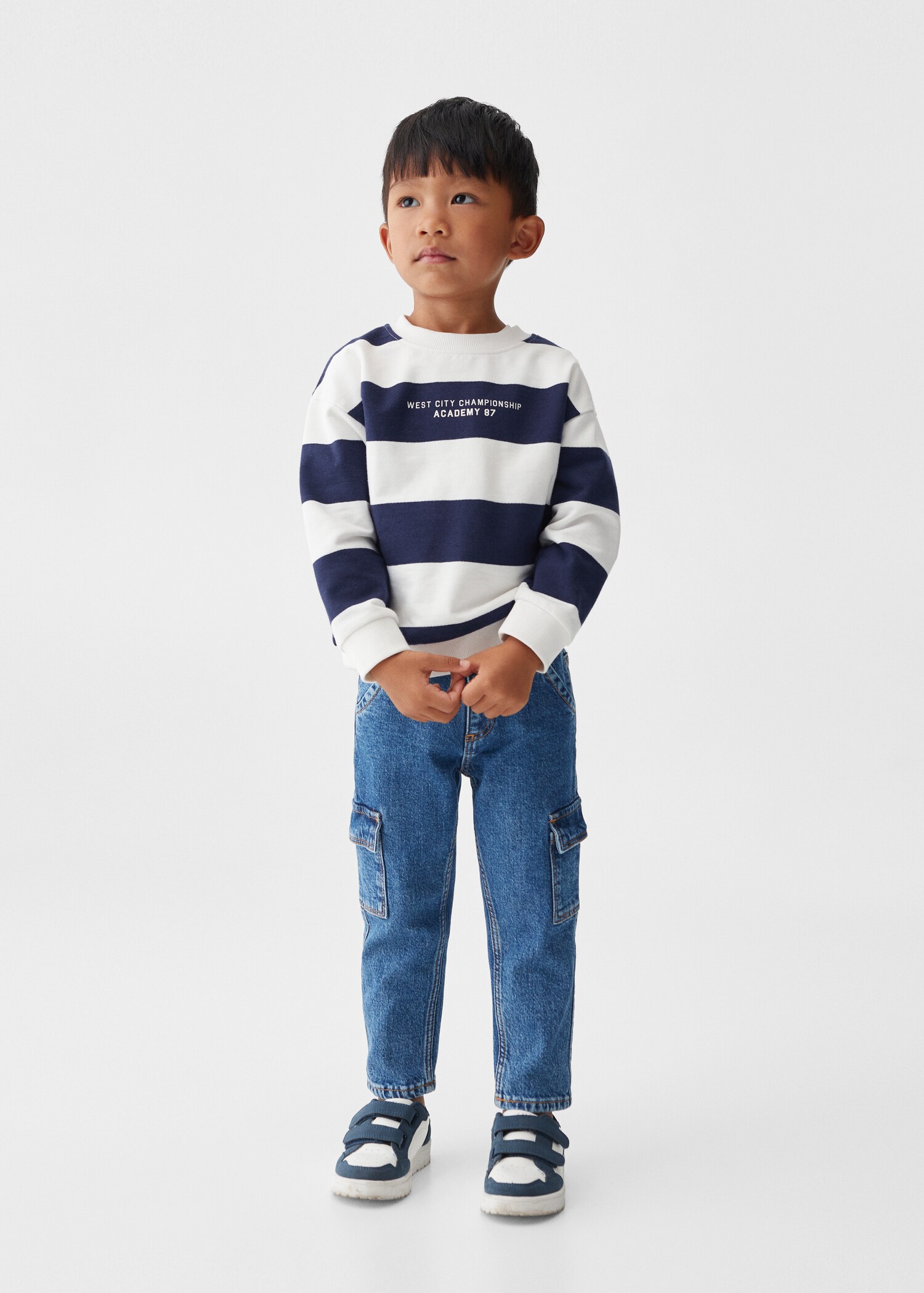 Sudadera algodón rayas - Plano general