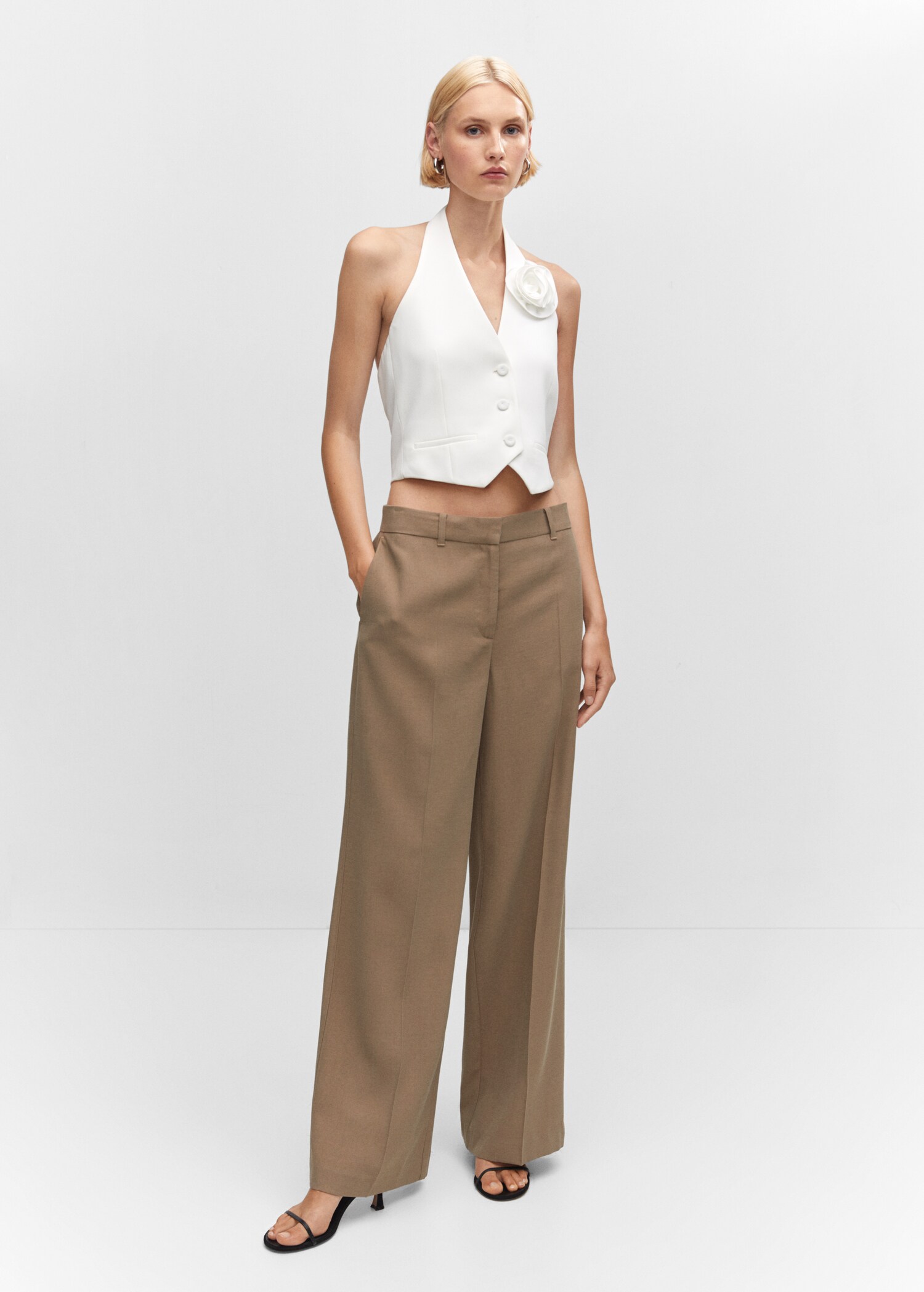 Low-waist wideleg pants - General plane