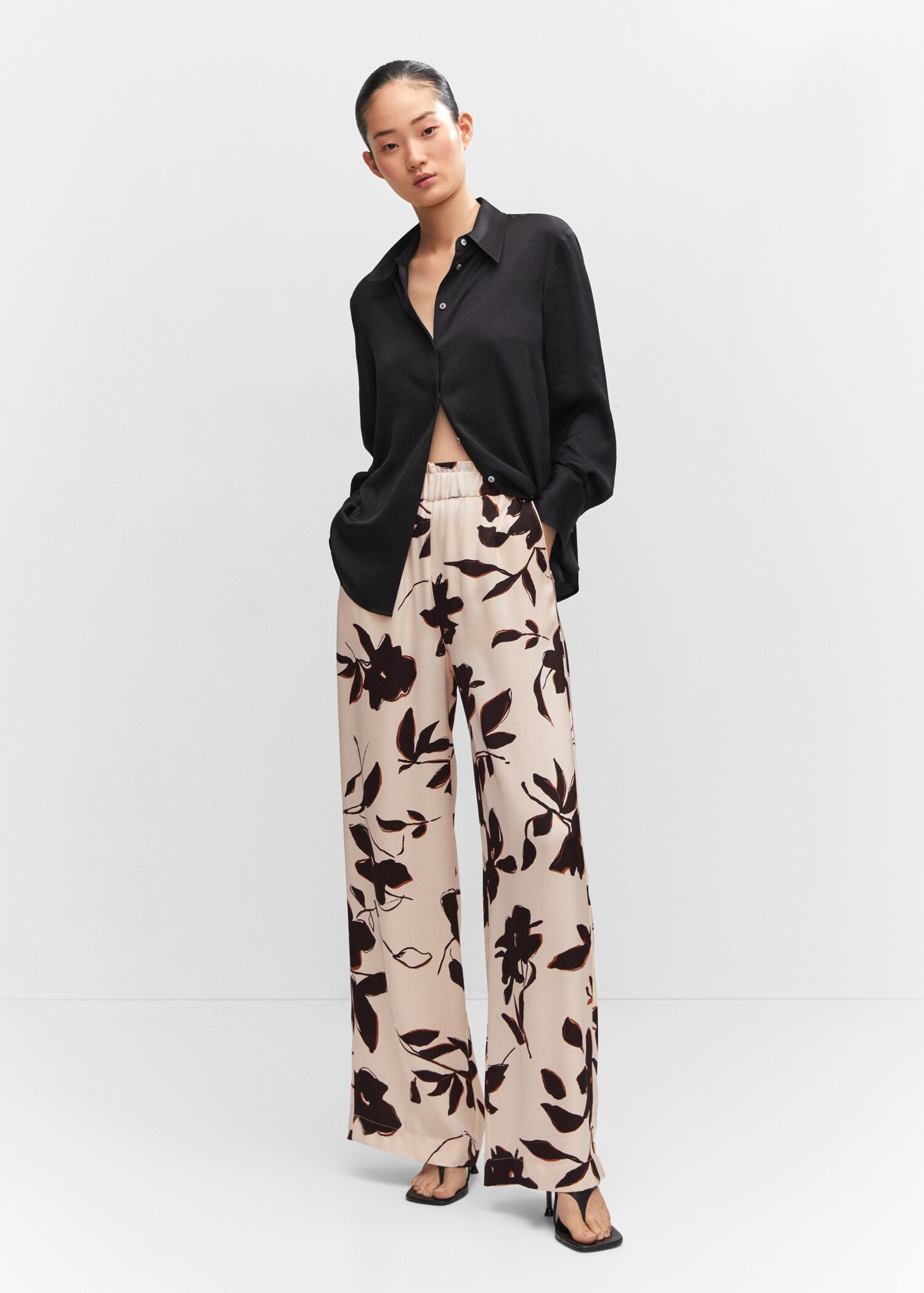 Pantalón wideleg estampado - Plano general