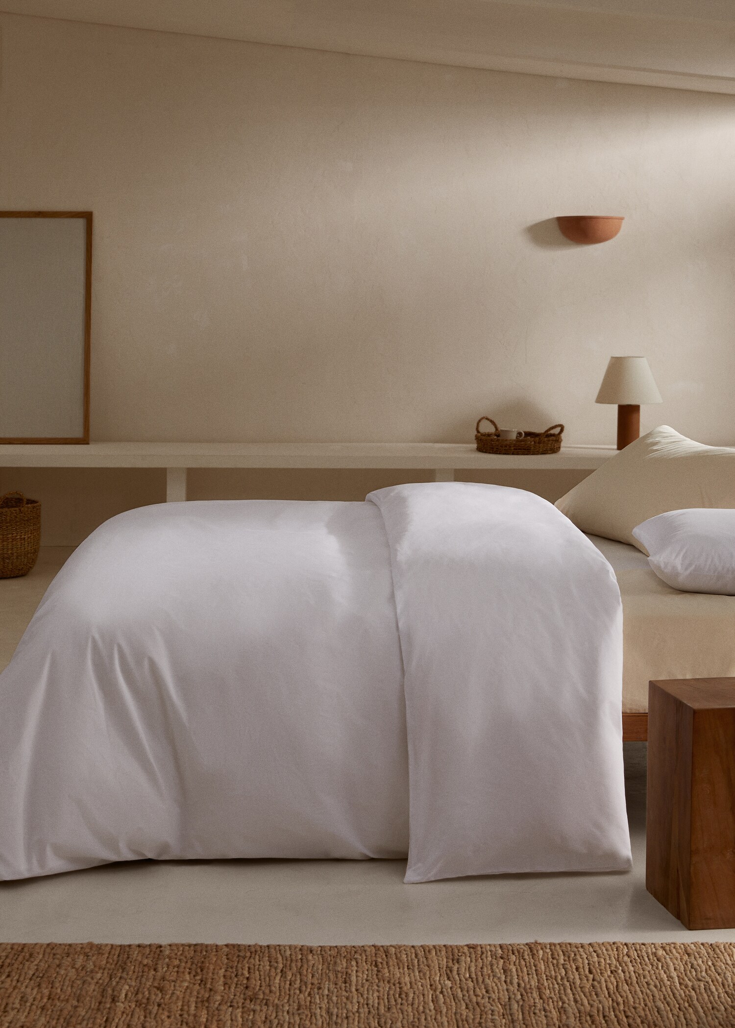 Housse de couette percale de coton 180 fils lit 135/140 cm - Plan général