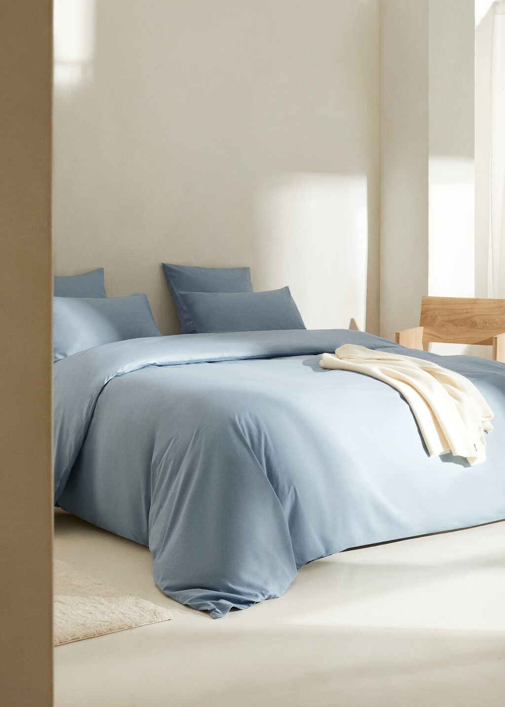 Cotton cushion cover (180 threads) 60x60cm (Pack of 2)