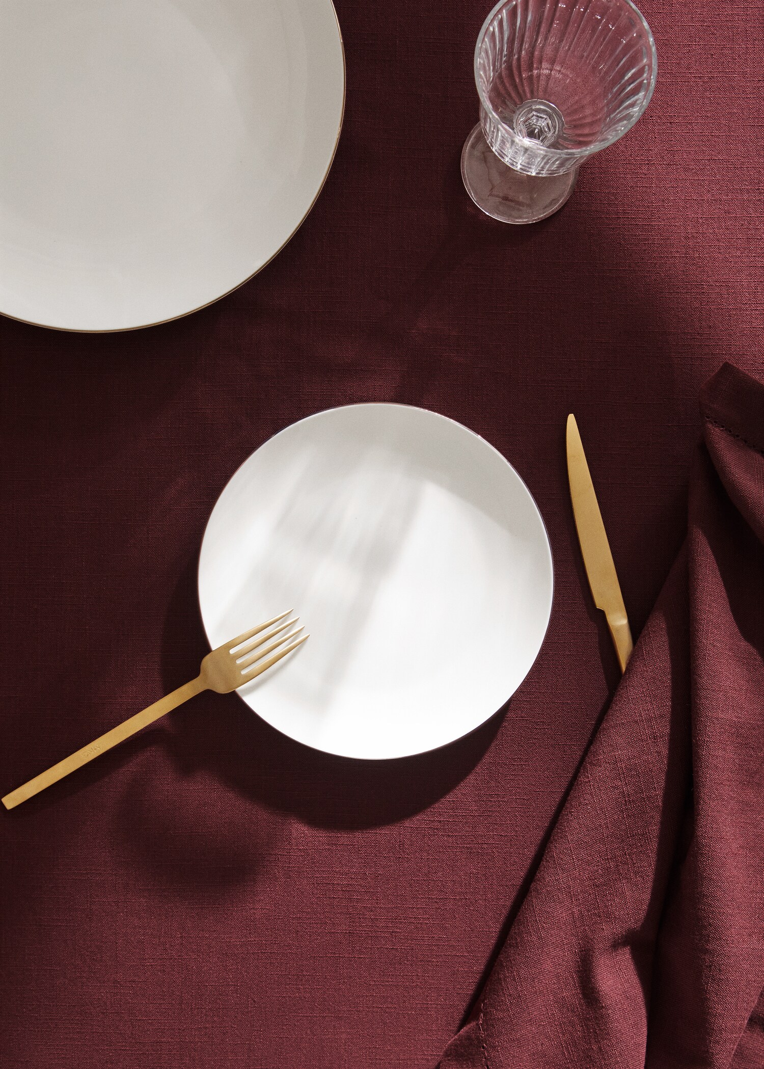 Dessertteller aus Bone China mit Rand - Allgemeine Ansicht