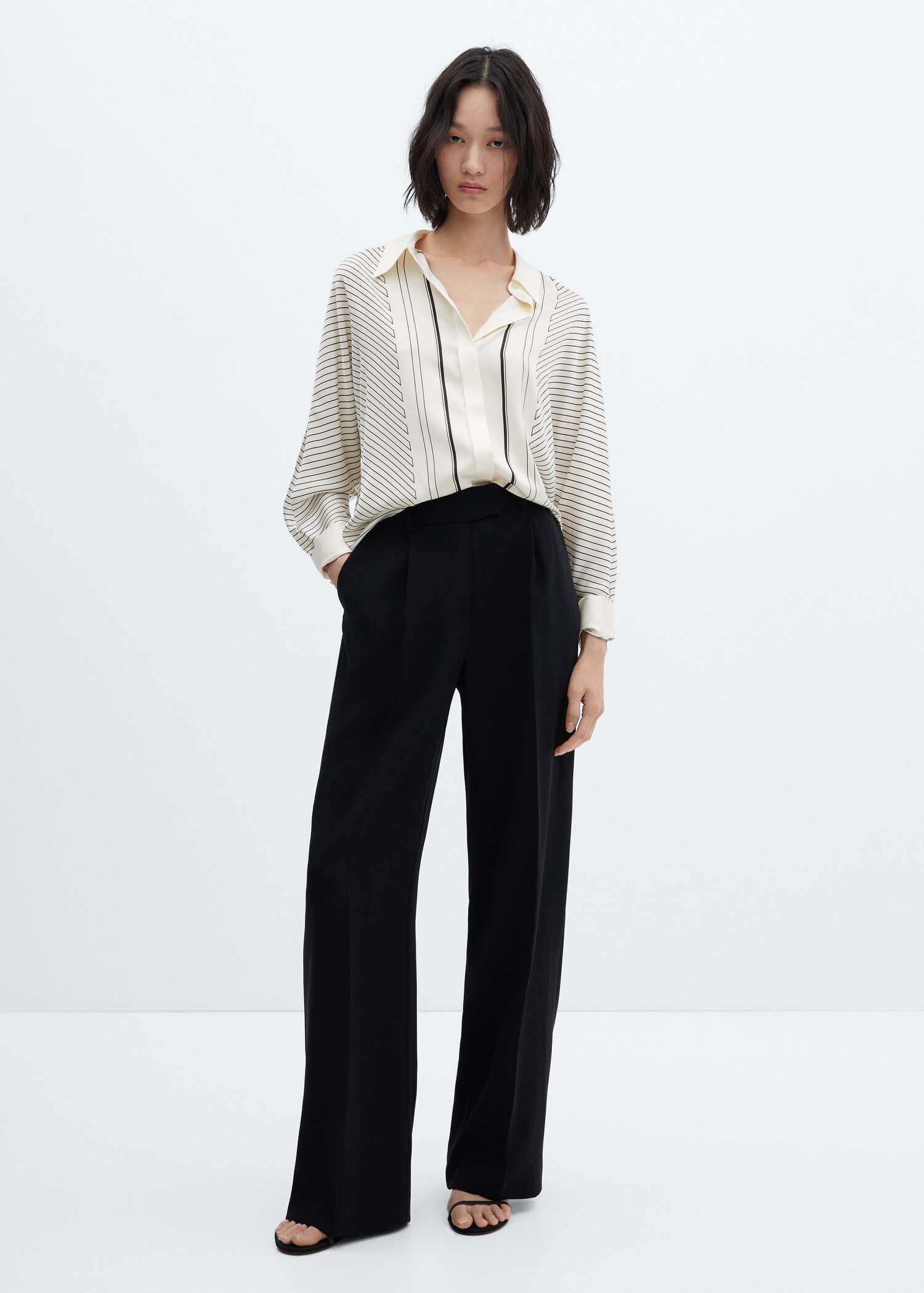 Satin striped shirt - General plane
