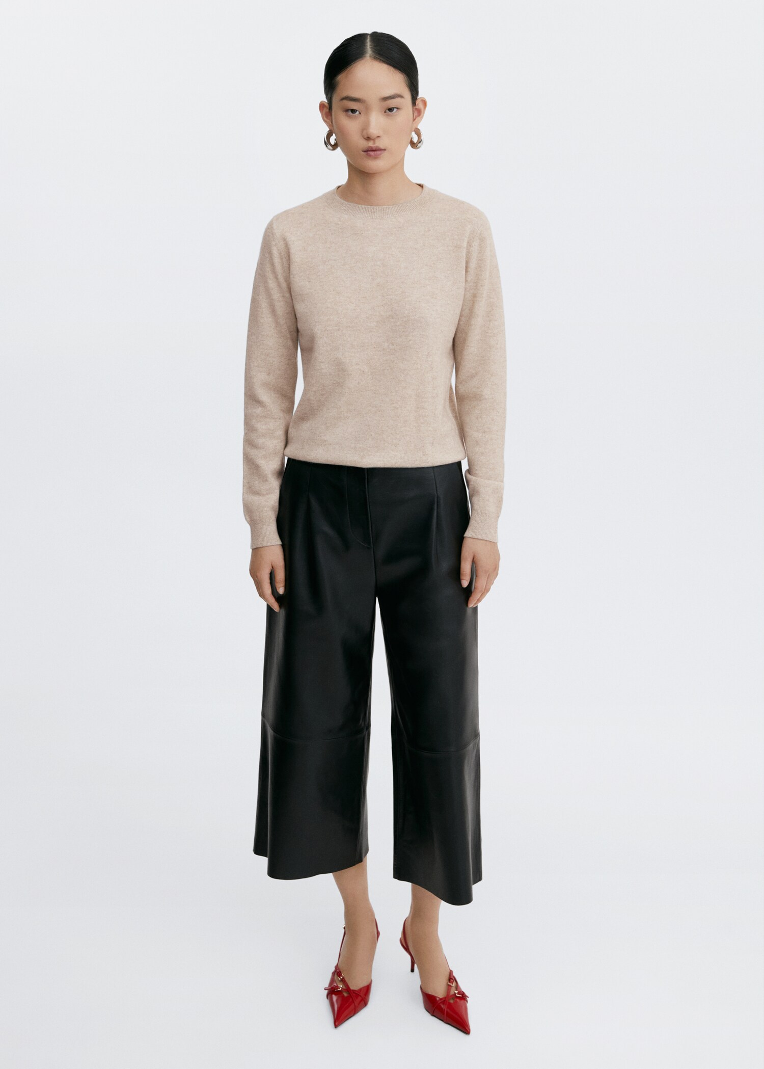 Pull-over 100 % cachemire col rond - Plan général
