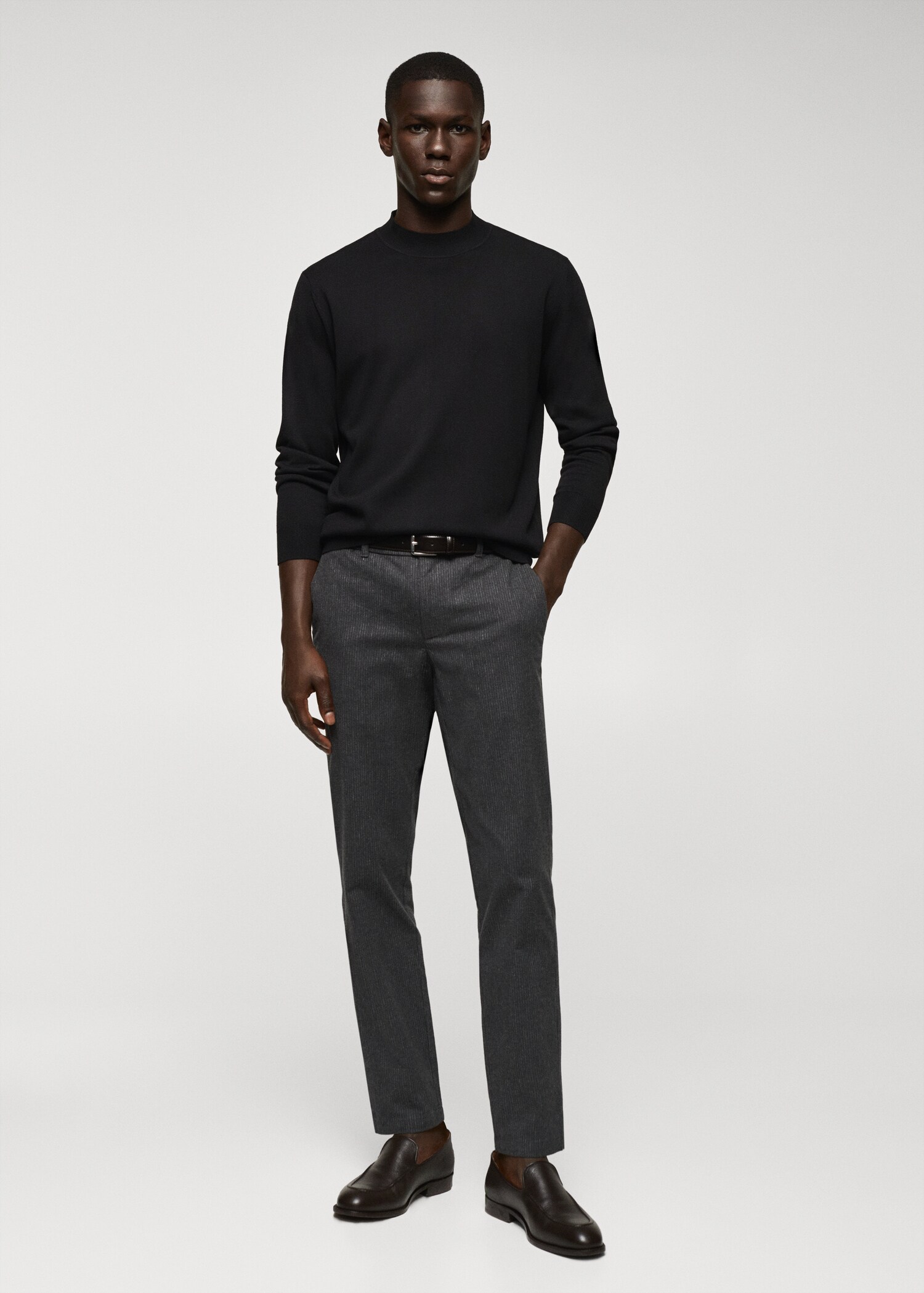 Pantalón slim fit algodón raya diplomática - Plano general