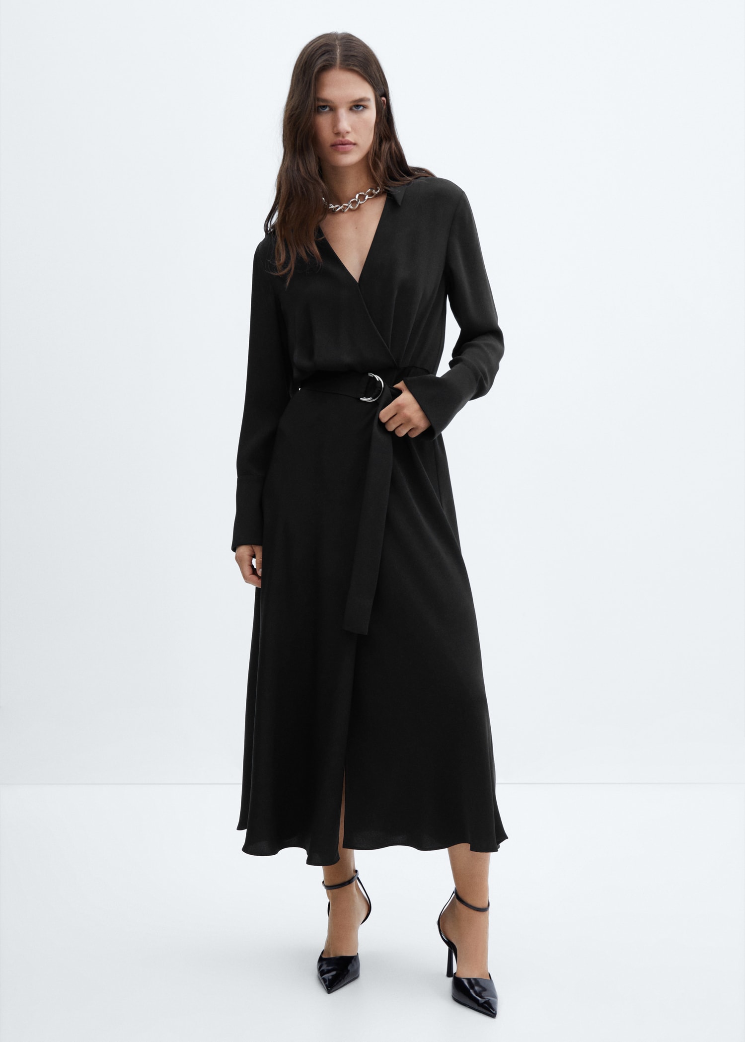 Buckle flowy dress - General plane
