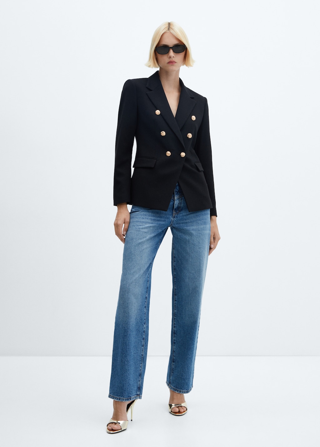 Mango blue blazer clearance