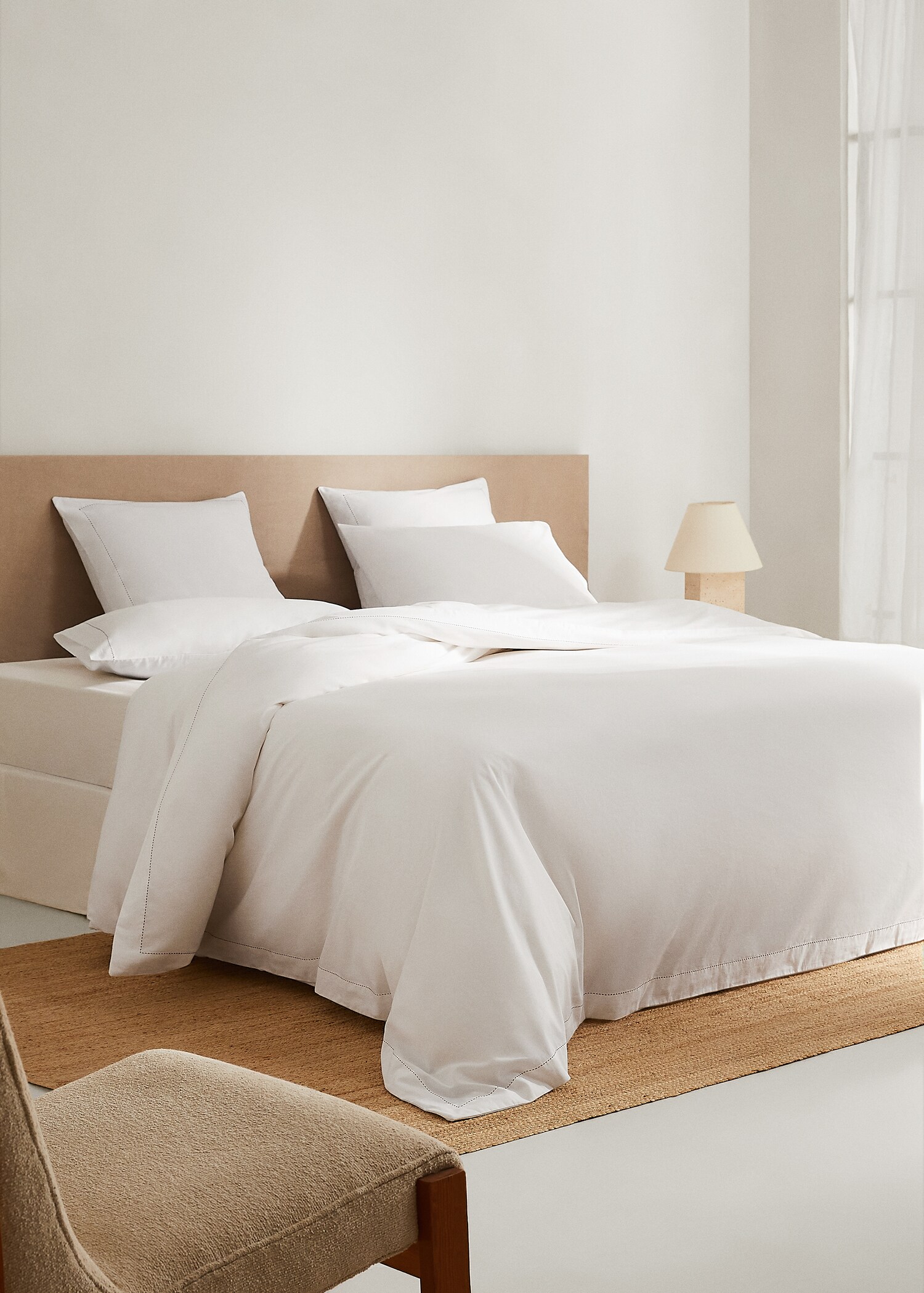 Housse de couette 100 % coton détail surpiqûre Lit 150/160 cm - Plan général