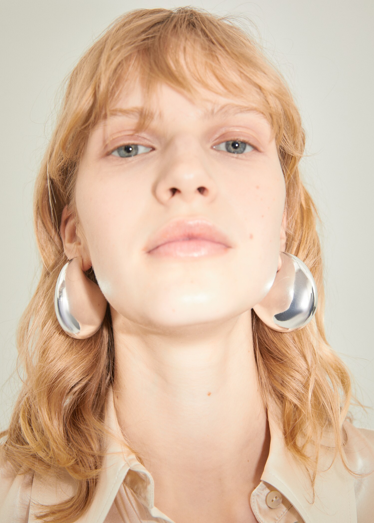 Volume oval-hoop earrings - General plane