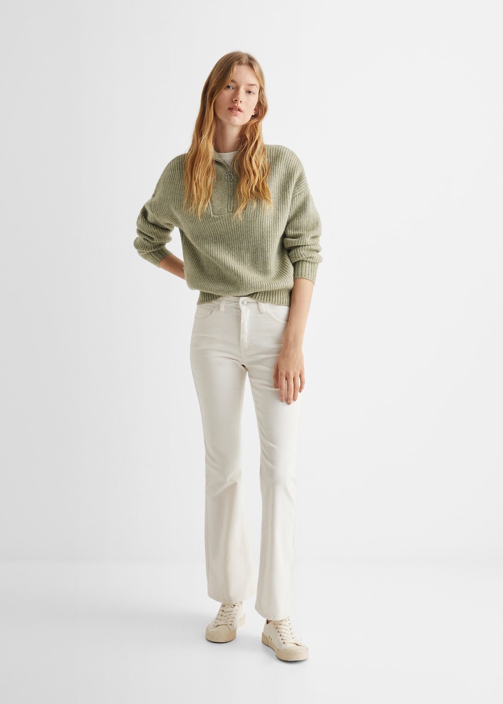 Mango green jumper best sale