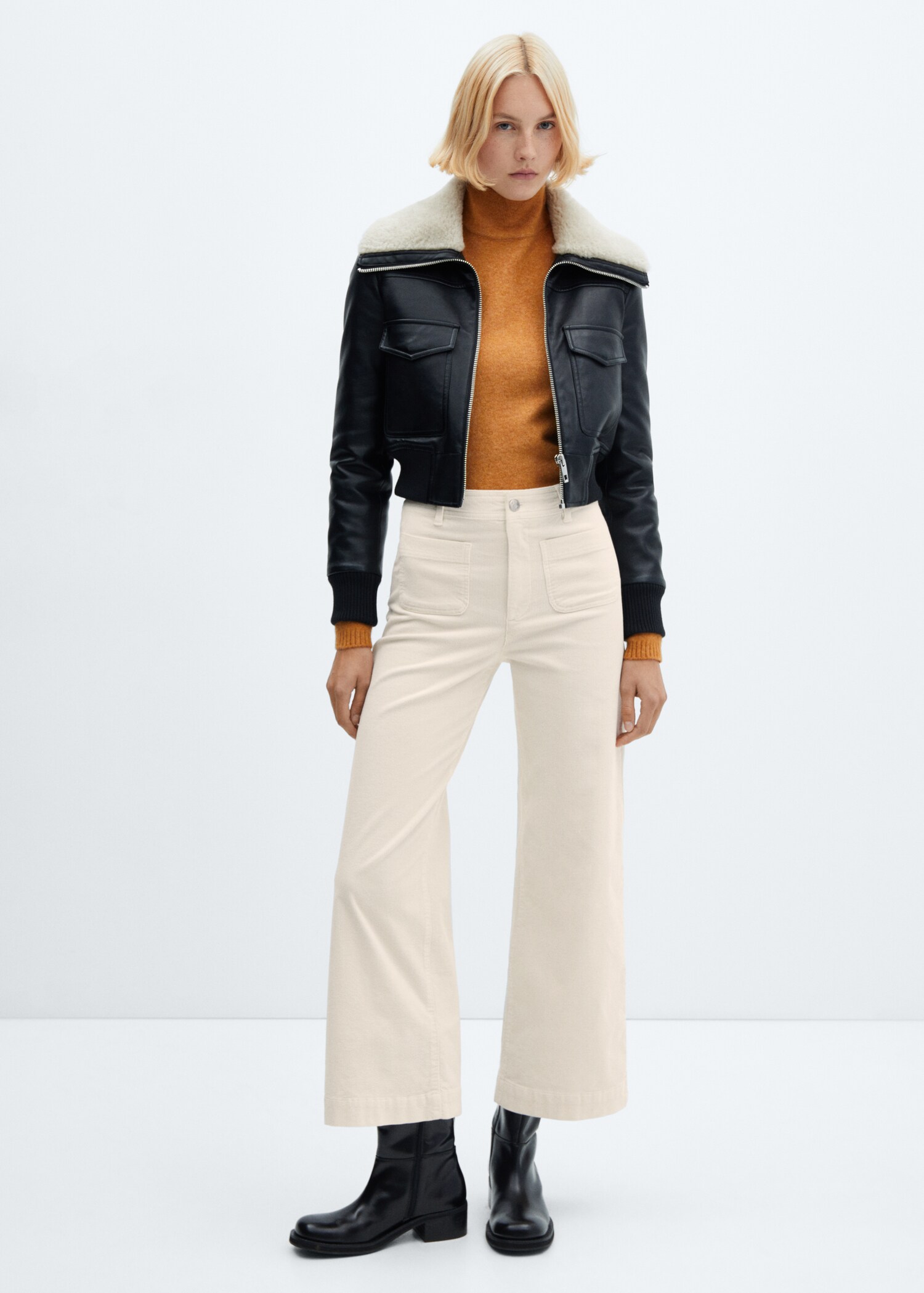 Corduroy culotte trousers - General plane