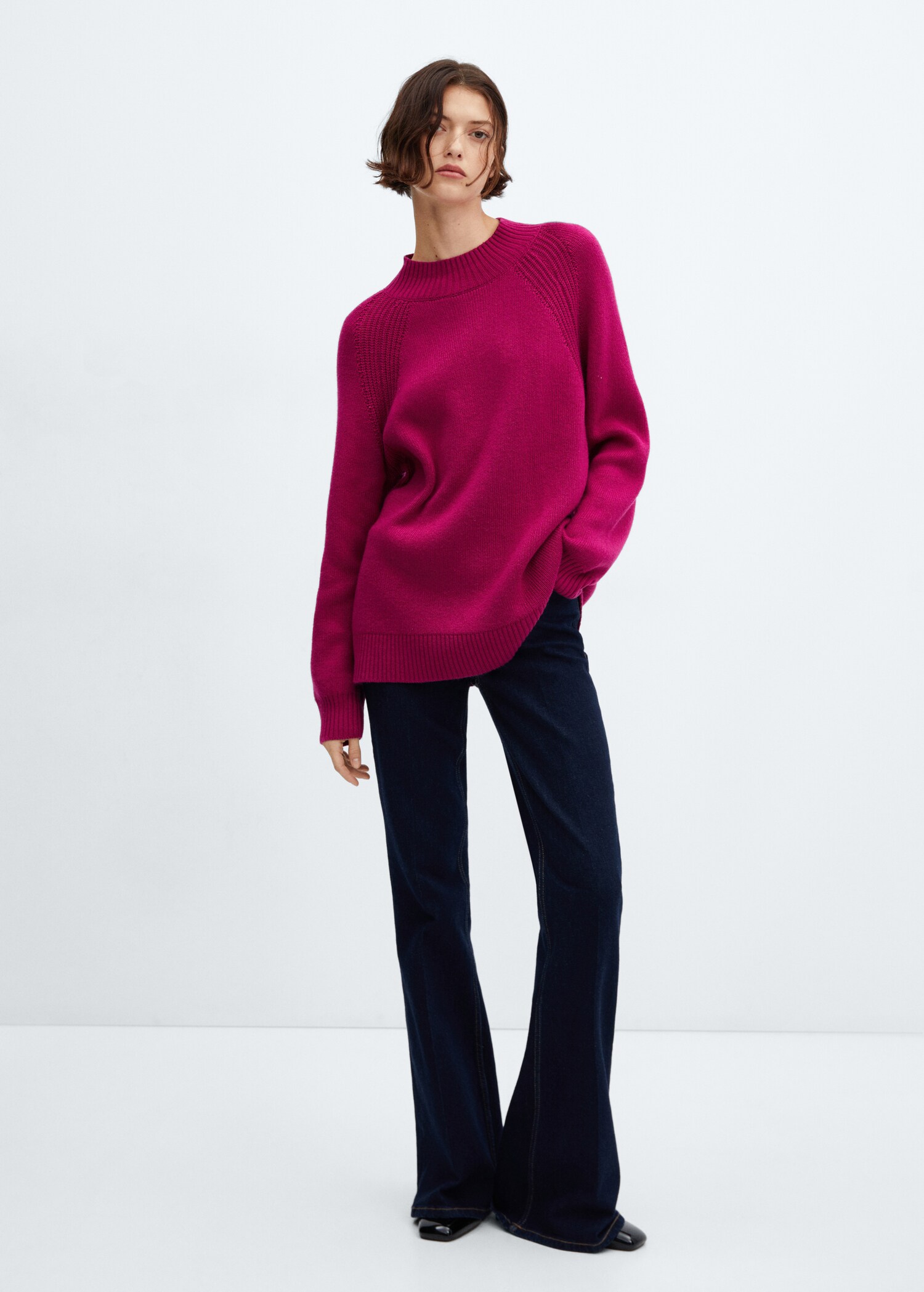 Oversized perkins-neck sweater - General plane