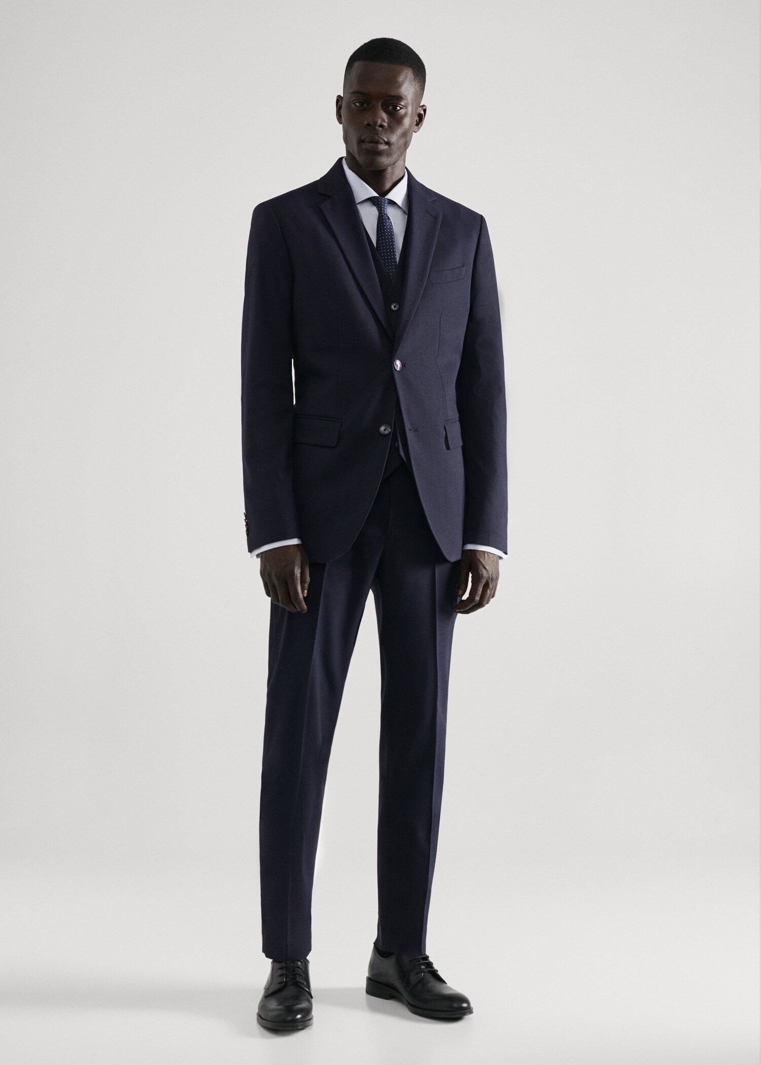 Stretch fabric slim-fit suit jacket - General plane