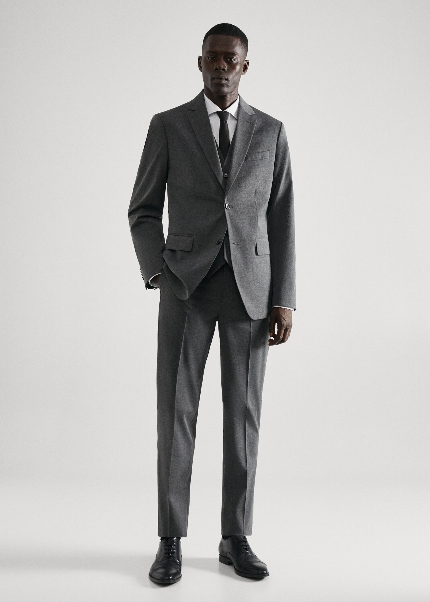 Stretch fabric slim-fit suit jacket - General plane