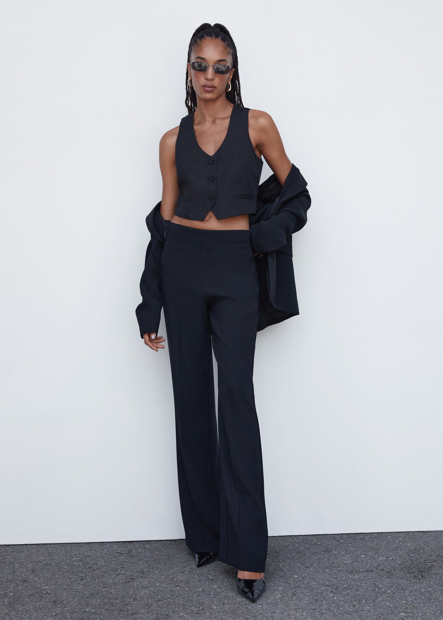 Pantalón traje wideleg  - Plano general