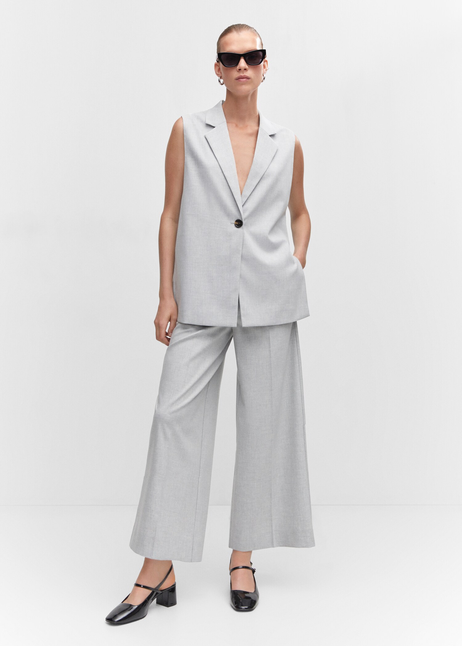 Pantalón culotte pinzas - Plano general