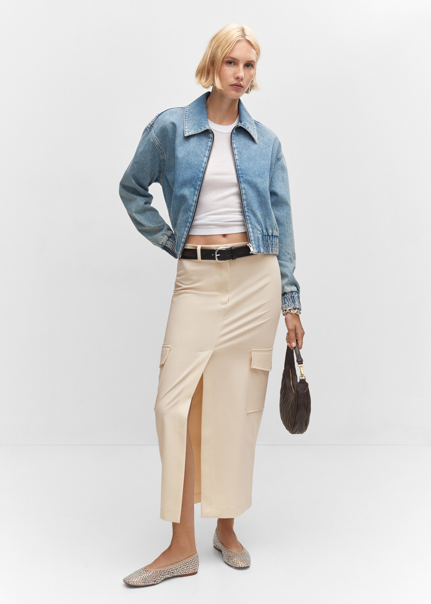 Chaqueta bomber vaquera - Plano general