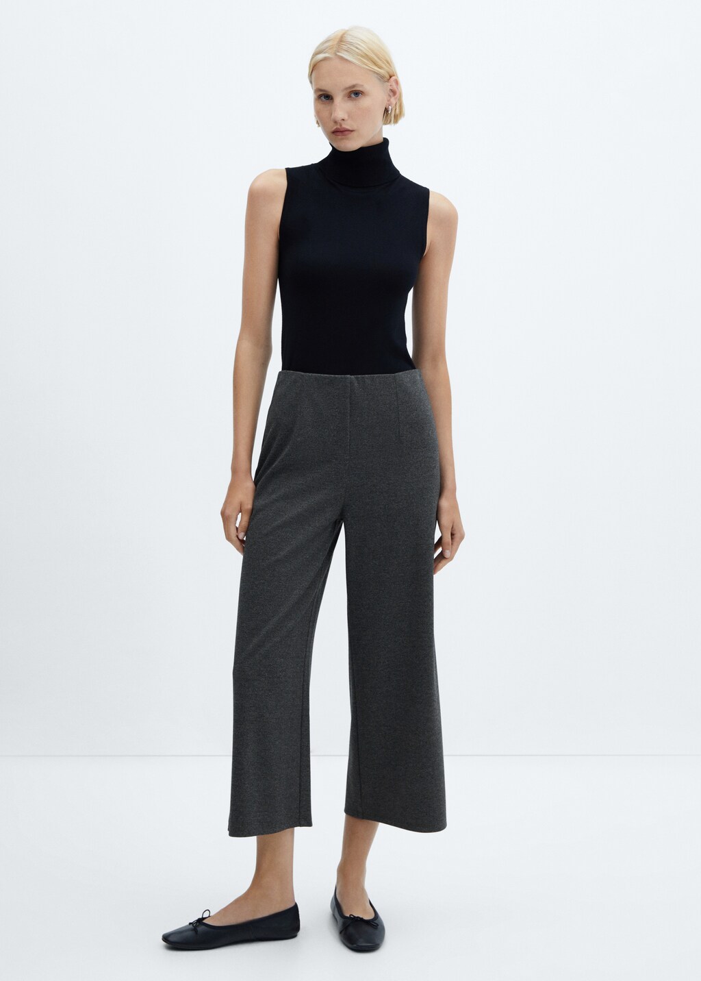 Pantalon culotte punto Mujer MANGO Cuba