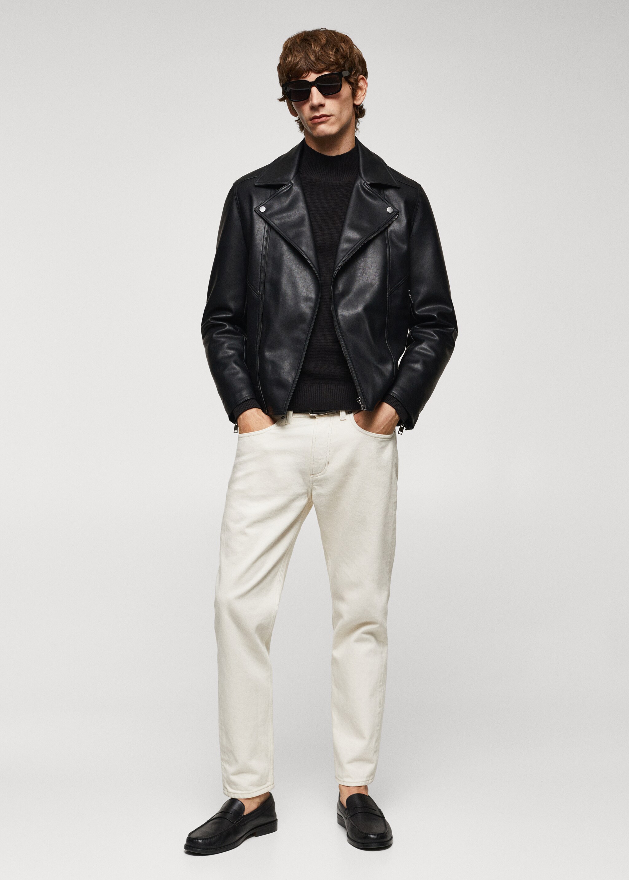 Perfect leather-effect jacket - General plane