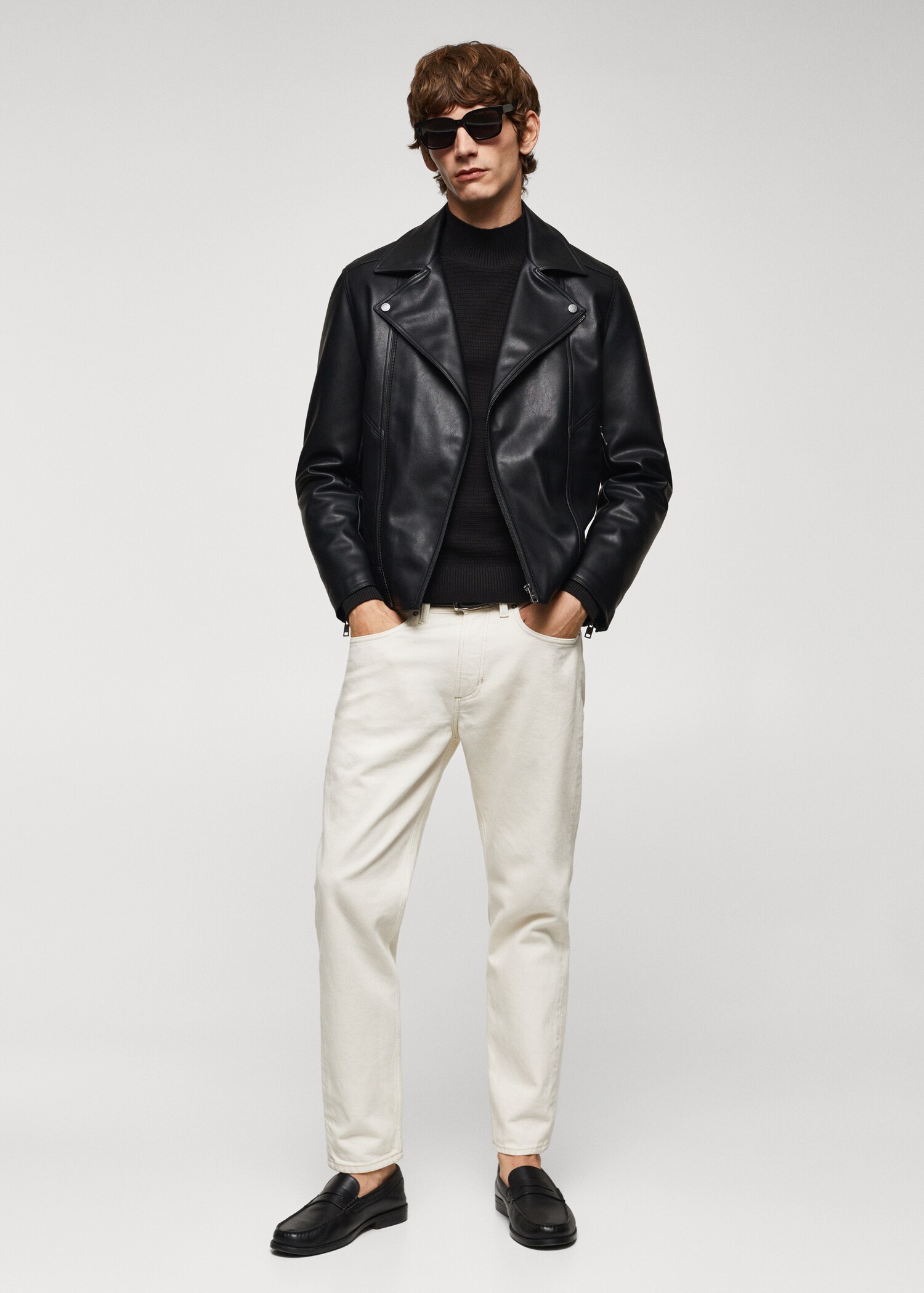 Chaqueta perfecto efecto piel  - Plano general