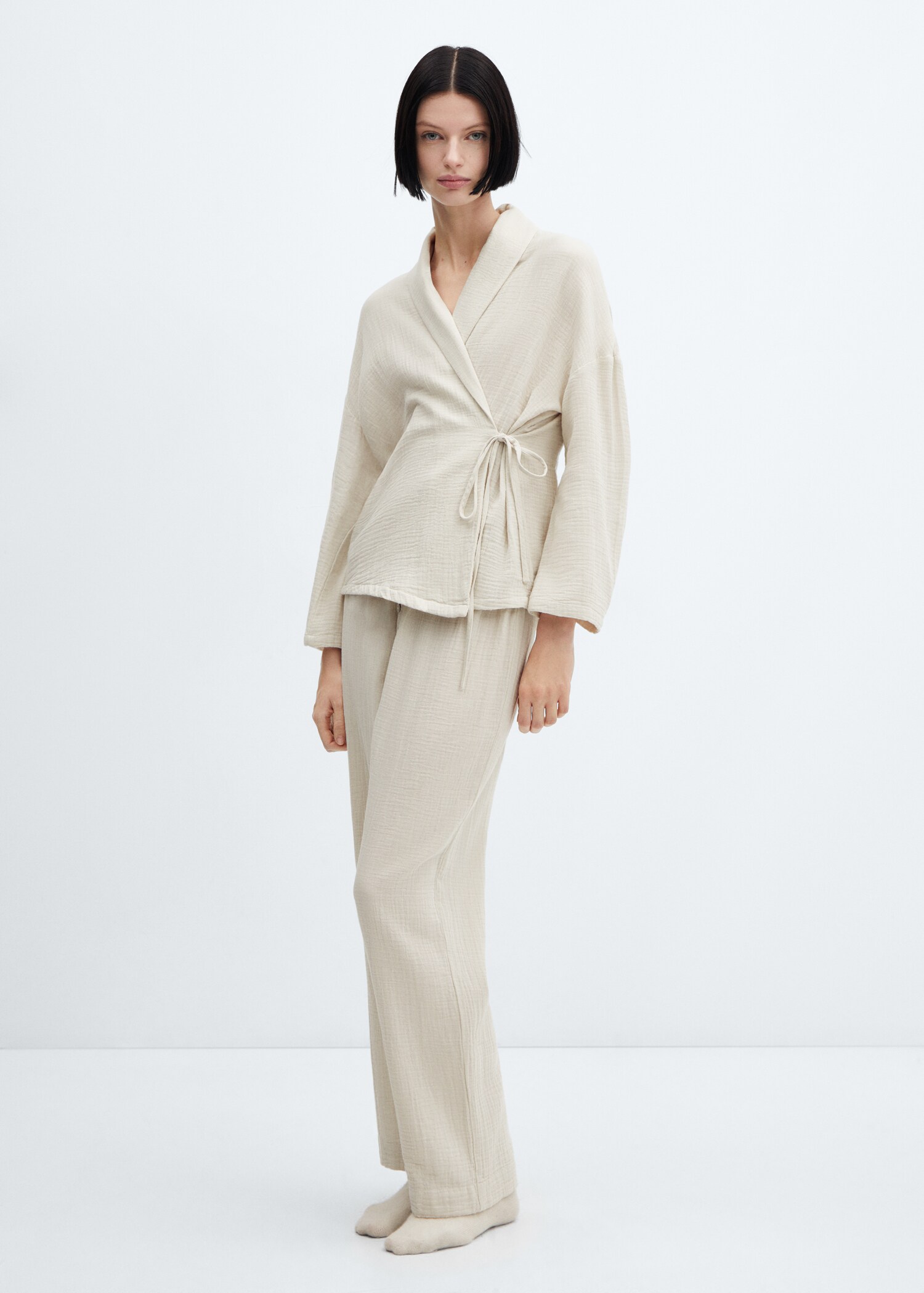 Chemise pyjama gaze de coton - Plan général