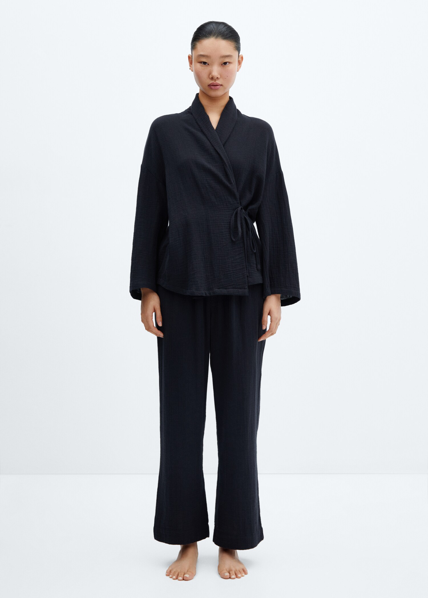 Chemise pyjama gaze de coton - Plan général