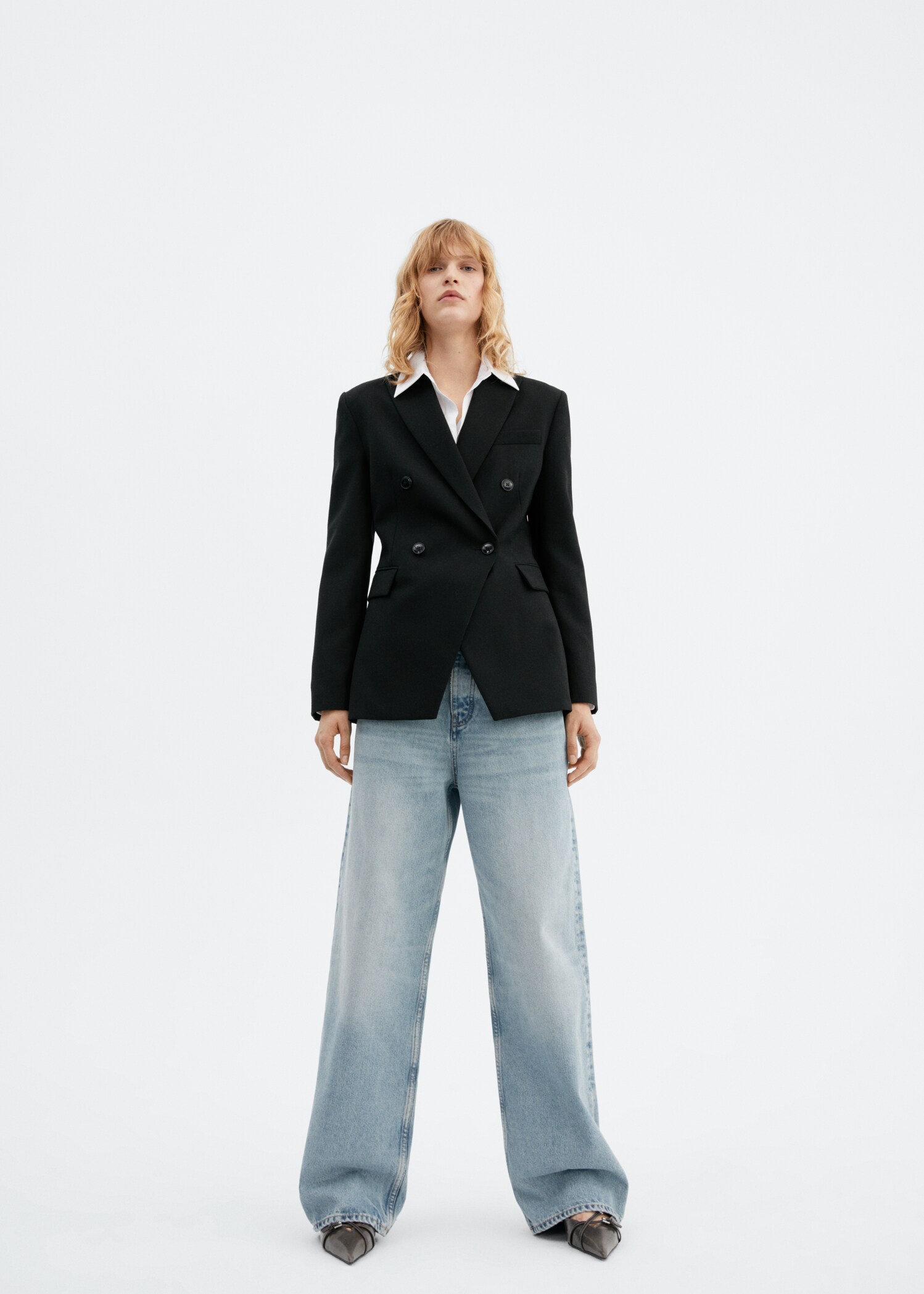 Jeans wideleg tiro medio - Plano general