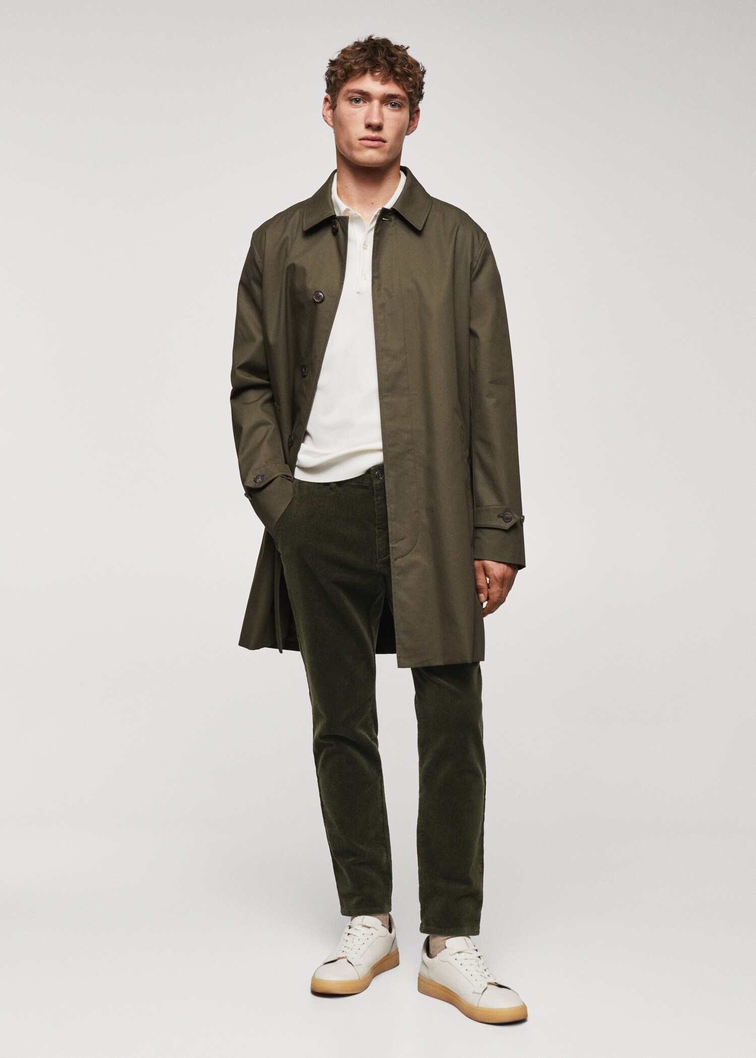 Corduroy slim fit crop pants - General plane