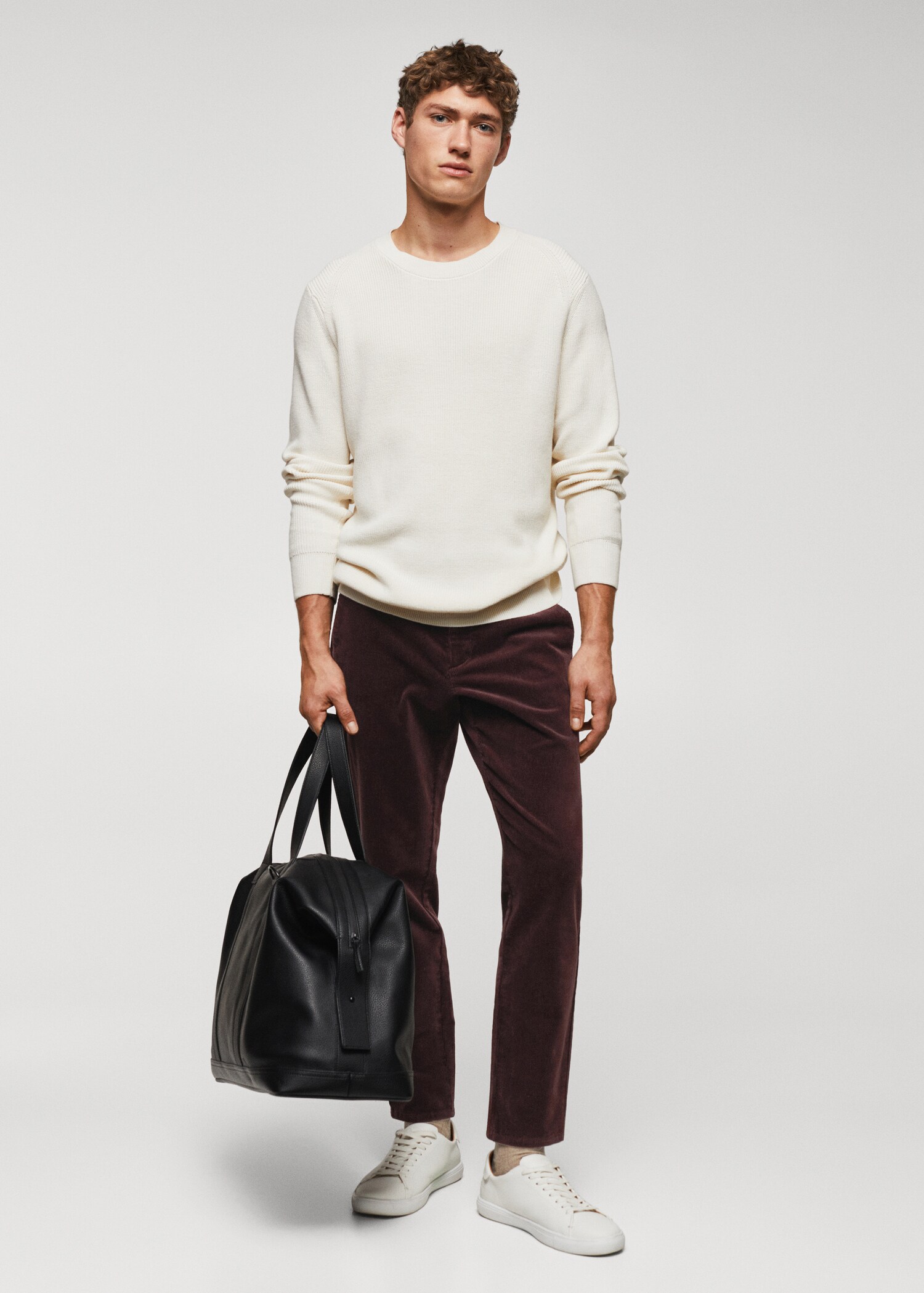 Corduroy slim fit crop pants - General plane