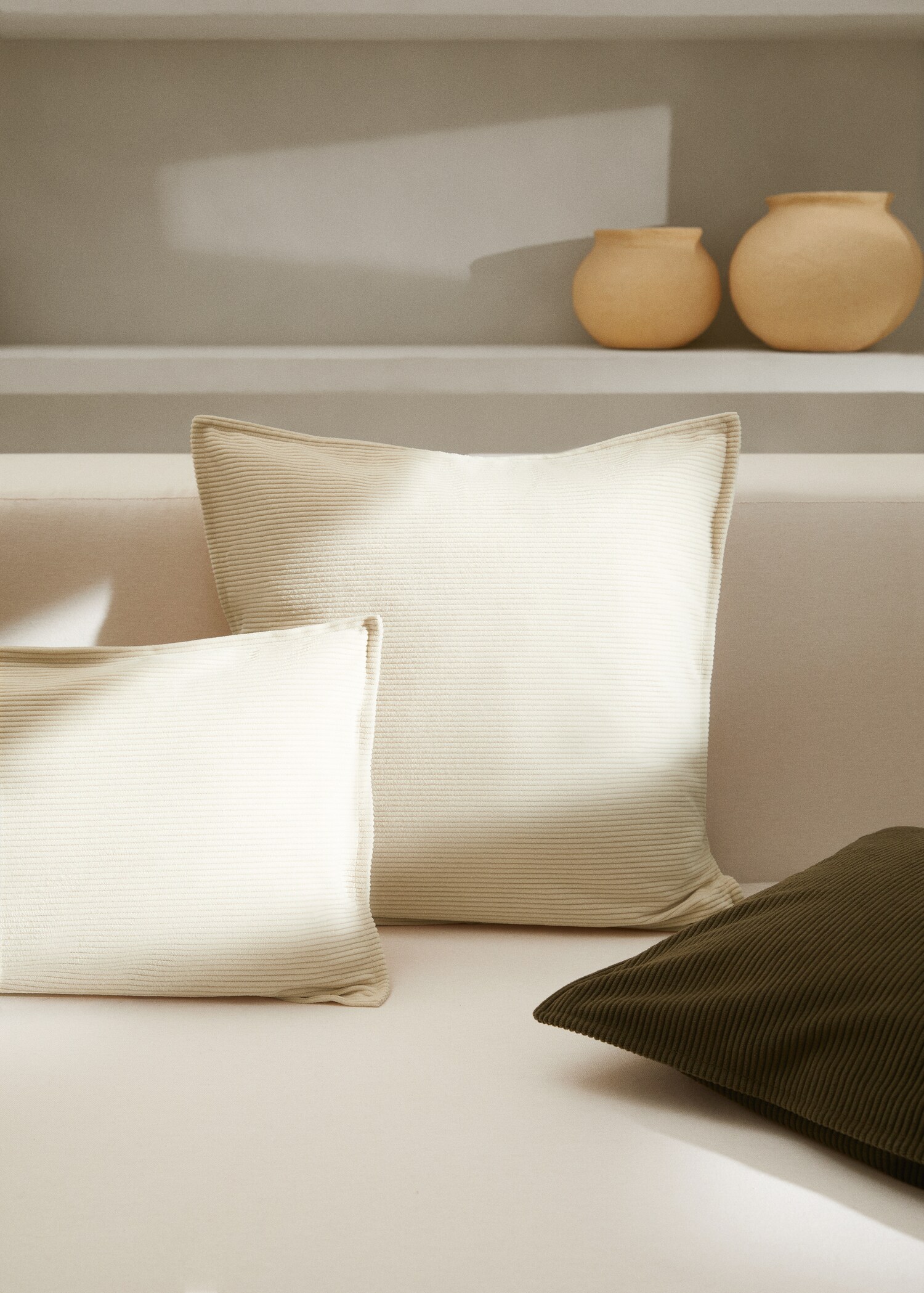 Housse de coussin velours côtelé 45x45 cm - Plan général
