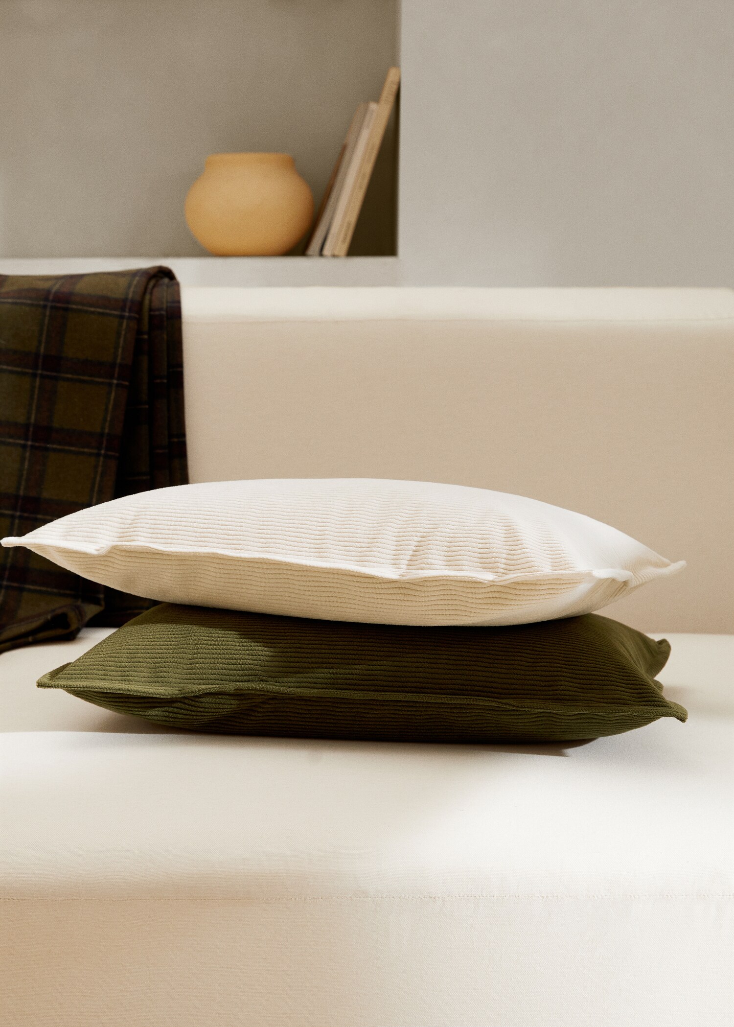 Housse de coussin velours côtelé 30x50 cm - Plan général