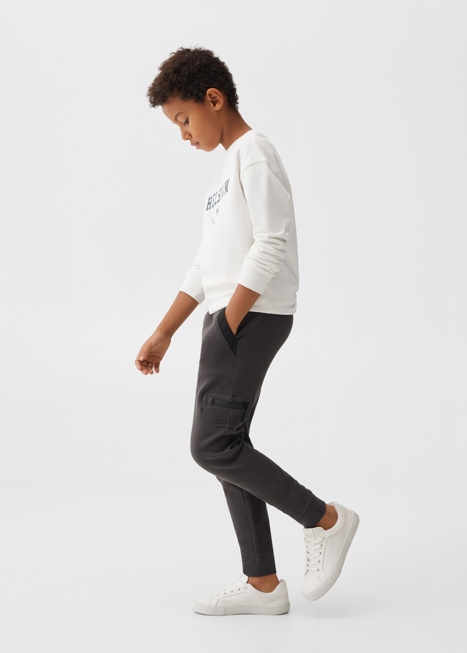 Cotton jogger-style trousers - General plane